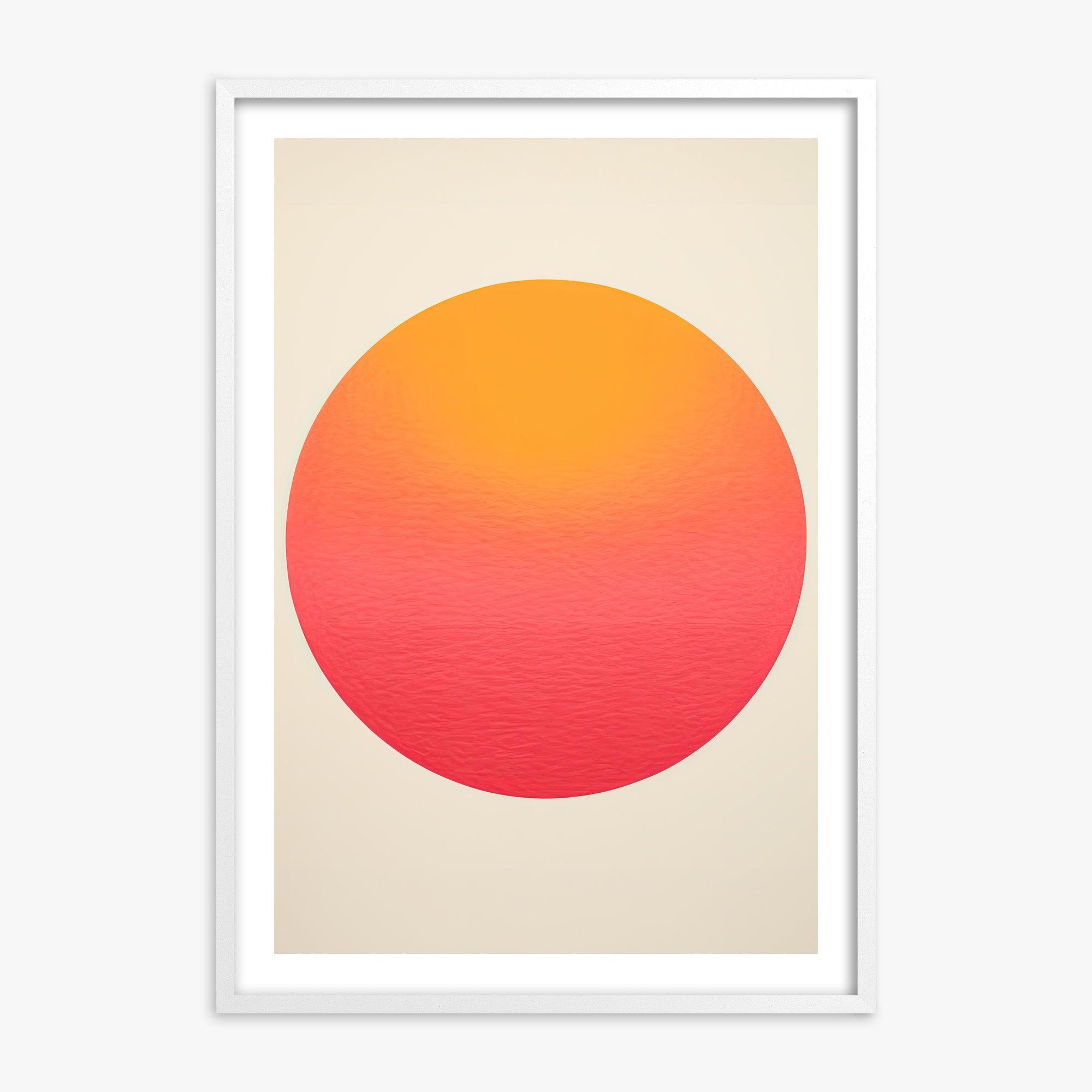 Eternal Sun, White Framed Poster With White Frame