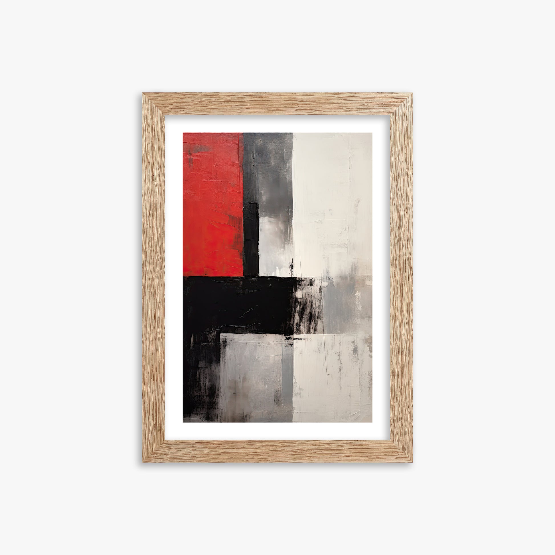 Urban Divide, 21x30cm Framed Art Reproduction With Raw Oak Frame