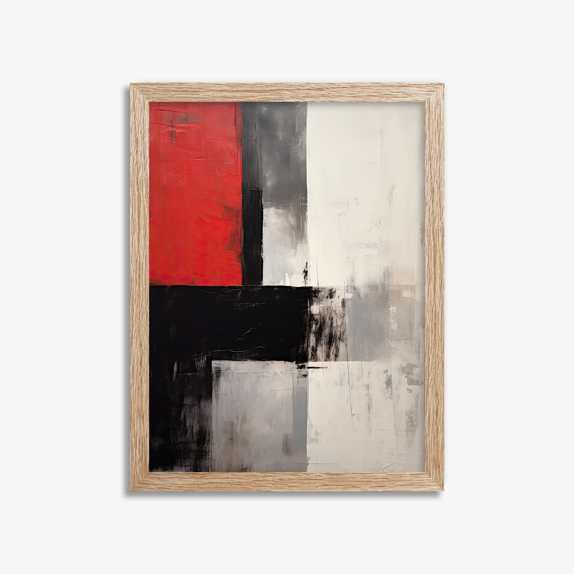 Urban Divide, 30x40cm Framed Art Reproduction With Raw Oak Frame