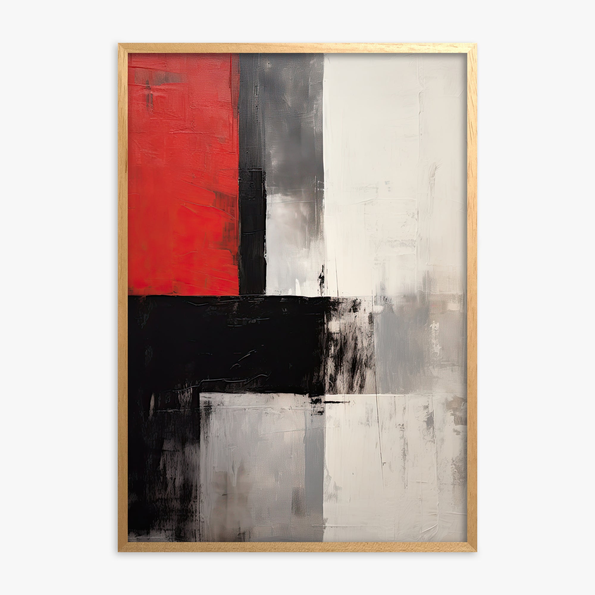 Urban Divide, Oak Framed Poster With Oak Frame