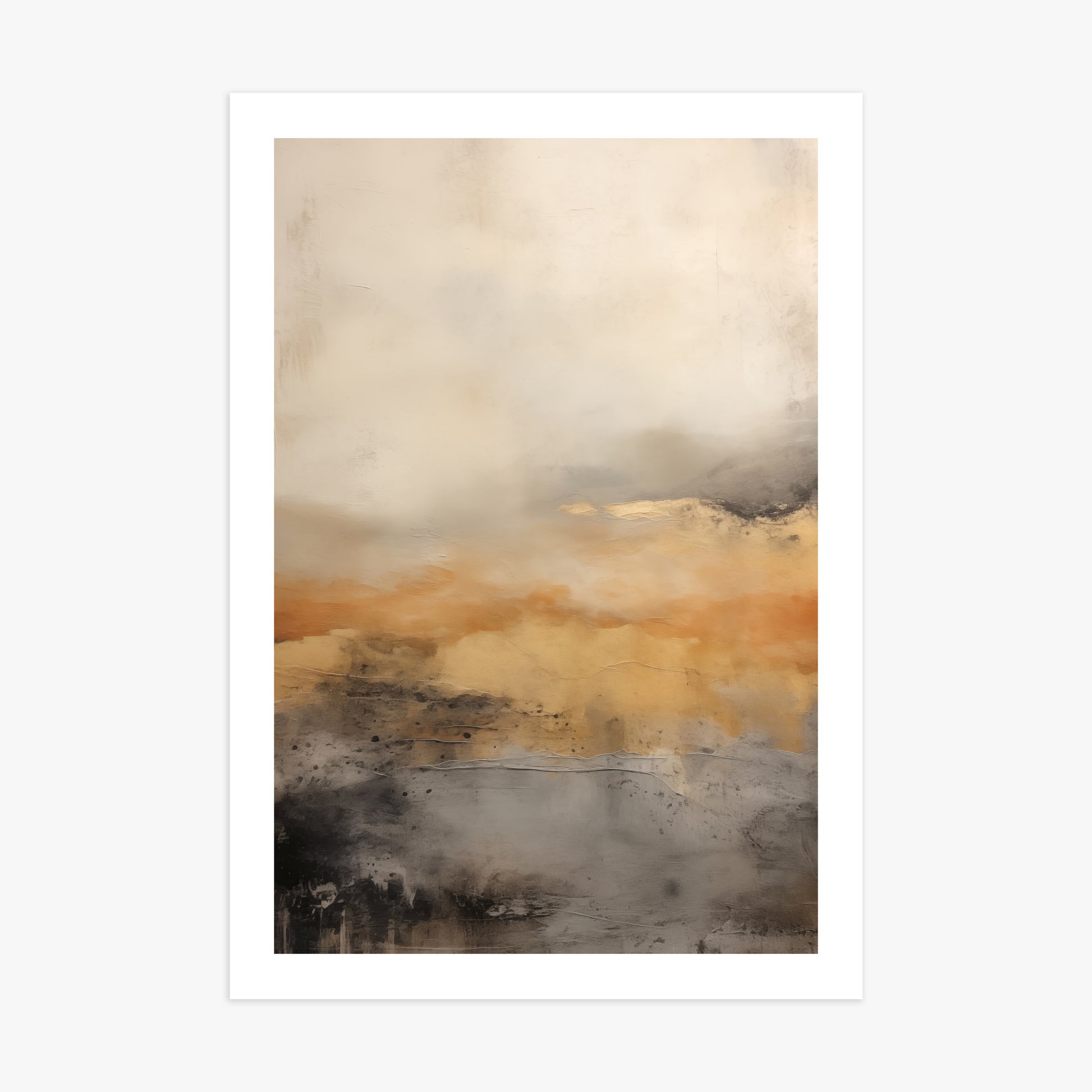 Amber Horizon Mist, 70x100cm Printed Poster