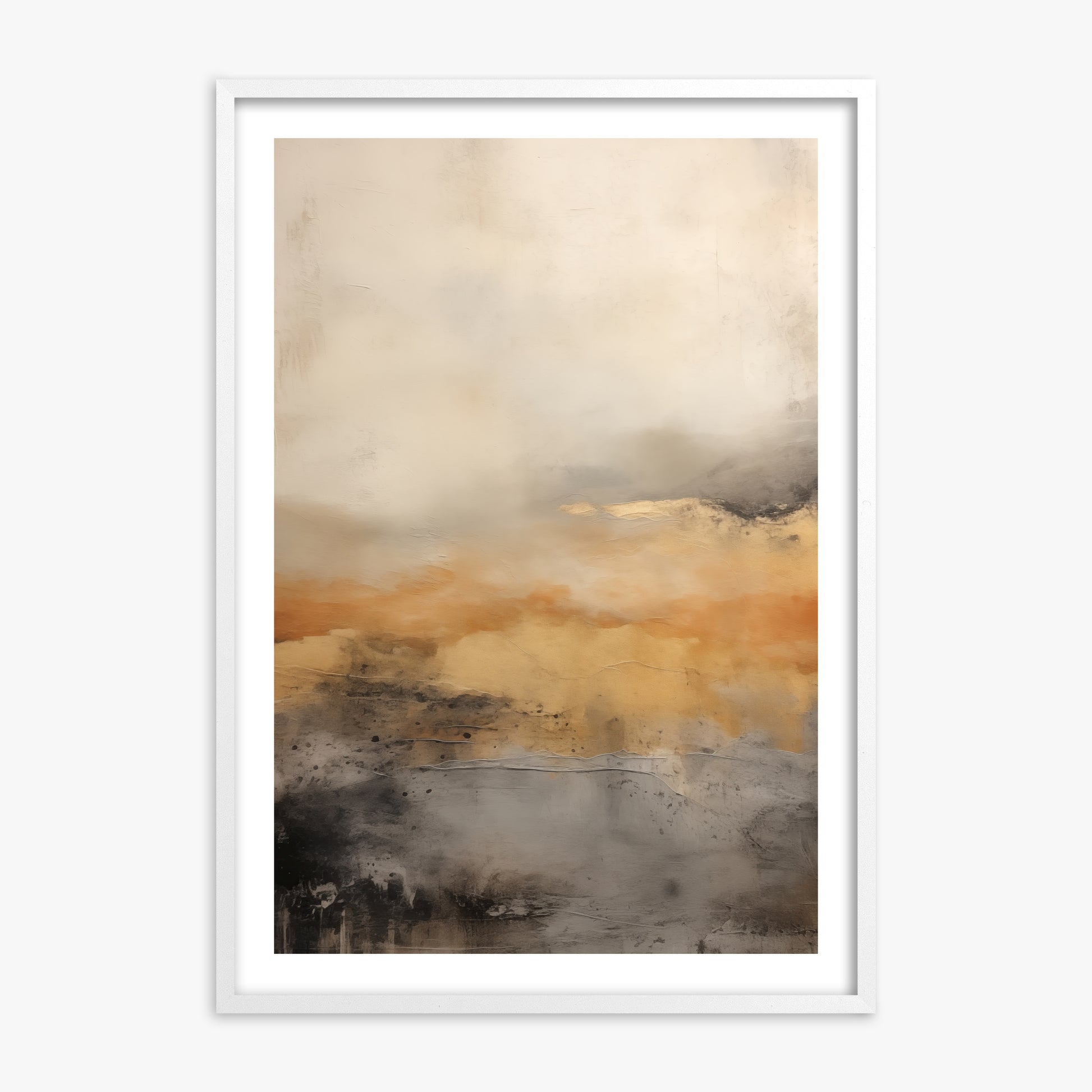 Amber Horizon Mist, 70x100cm Whitek Framed Art Reproduction