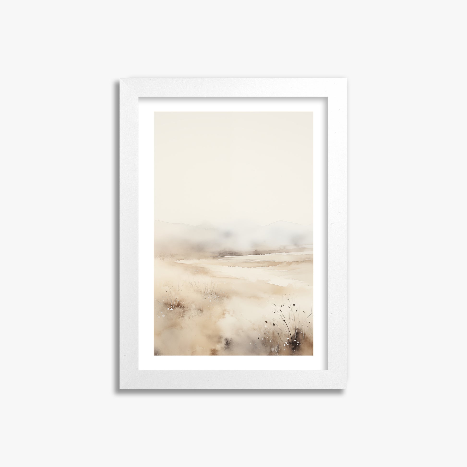 Misty Dunes Horizon, 21x30cm Whitek Framed Art Reproduction