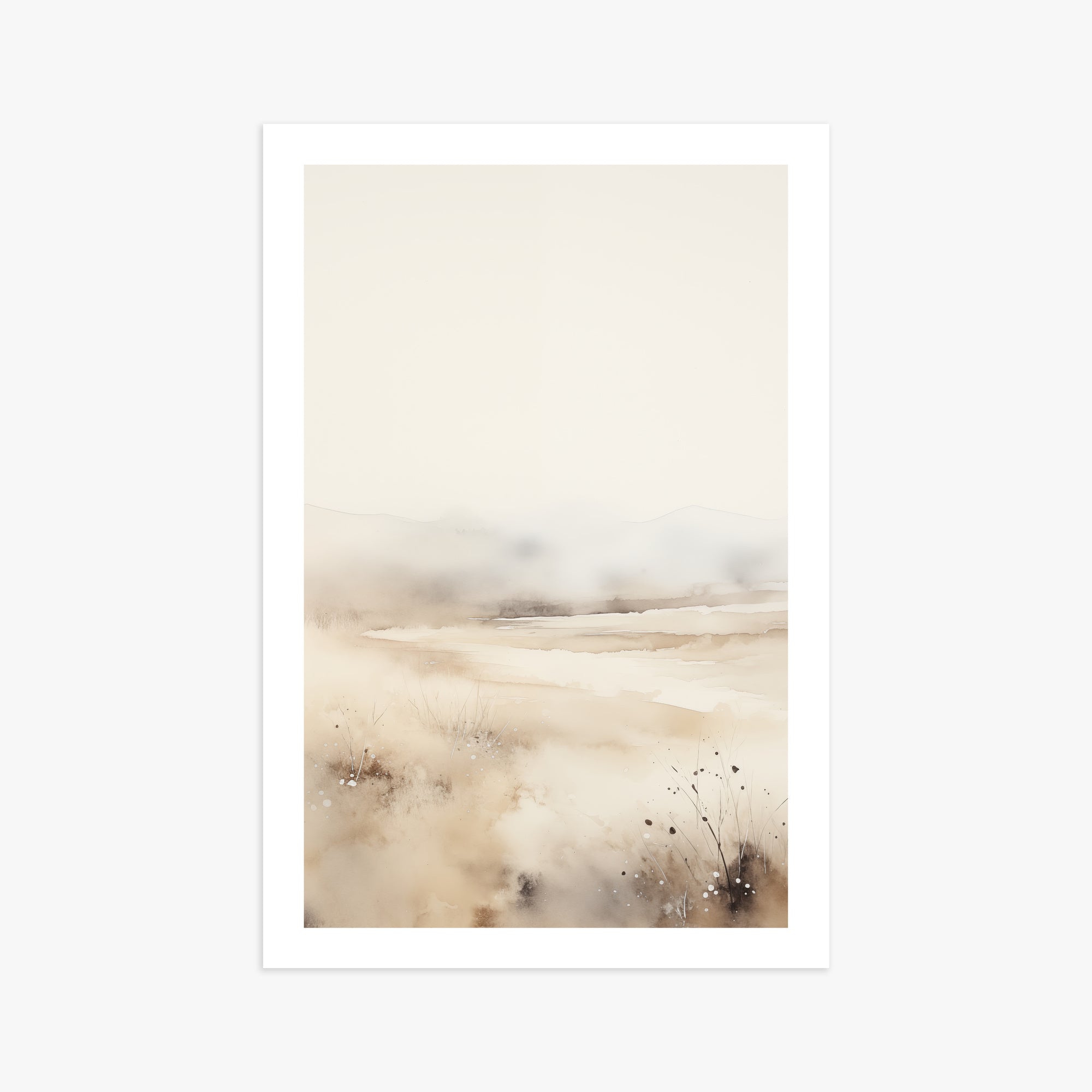 Misty Dunes Horizon, 61x91cm Printed Poster