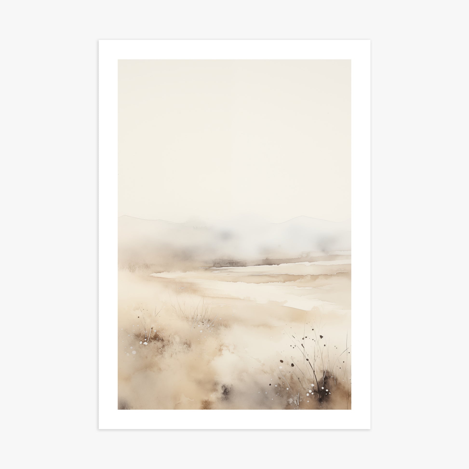 Misty Dunes Horizon, 70x100cm Printed Poster