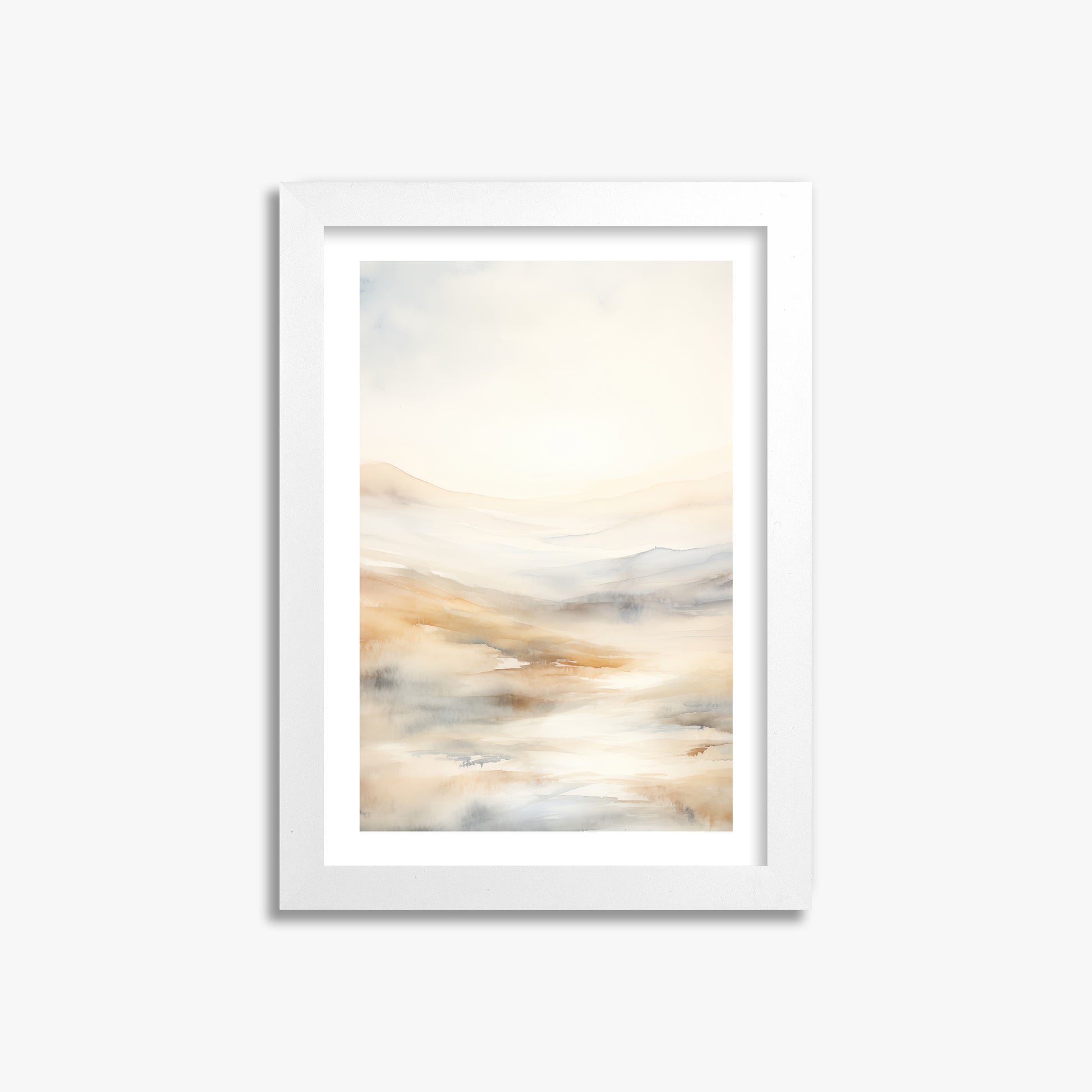 Serene Horizon Whisper, 21x30cm Whitek Framed Art Reproduction