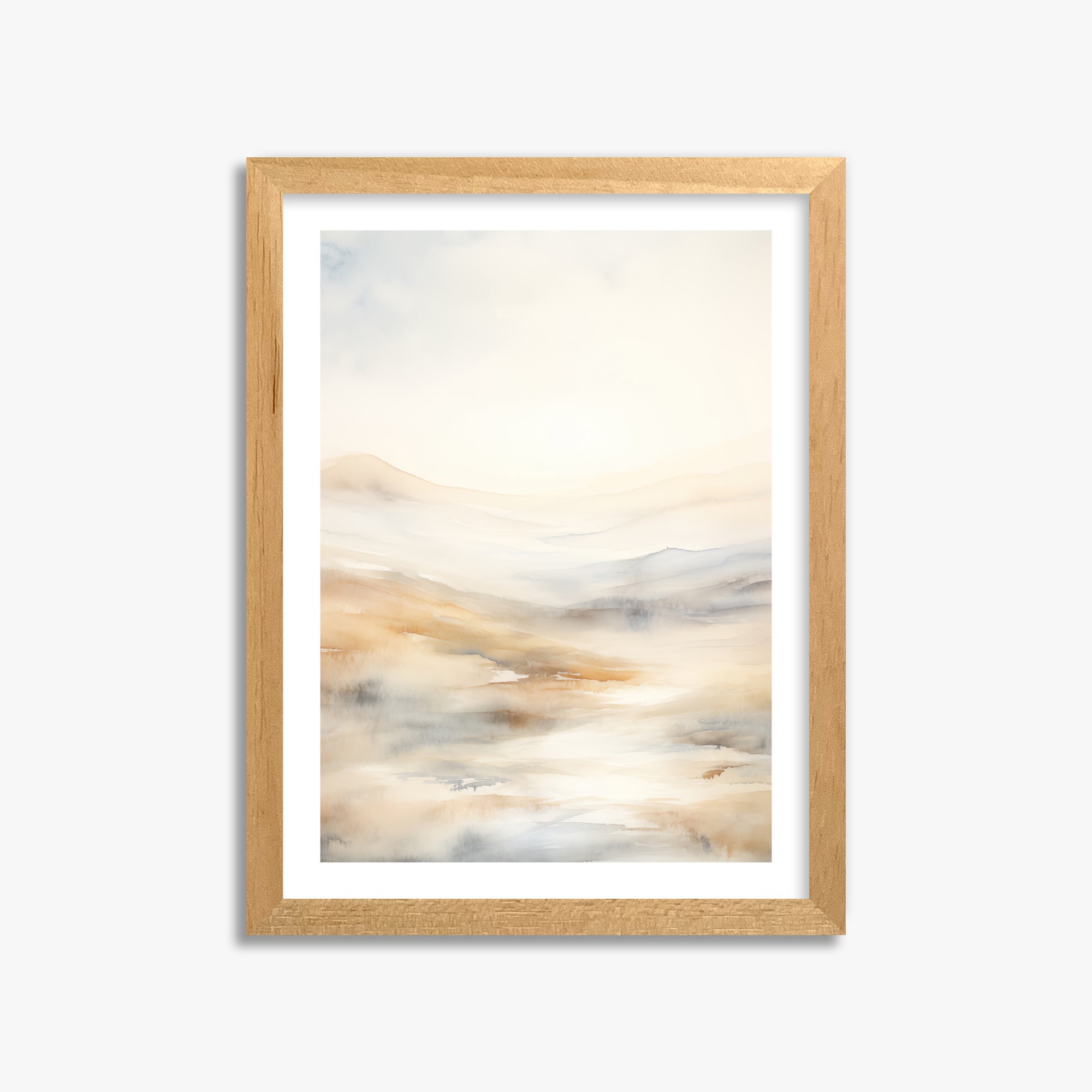 Serene Horizon Whisper, 30x40cm Oak Framed Art Reproduction