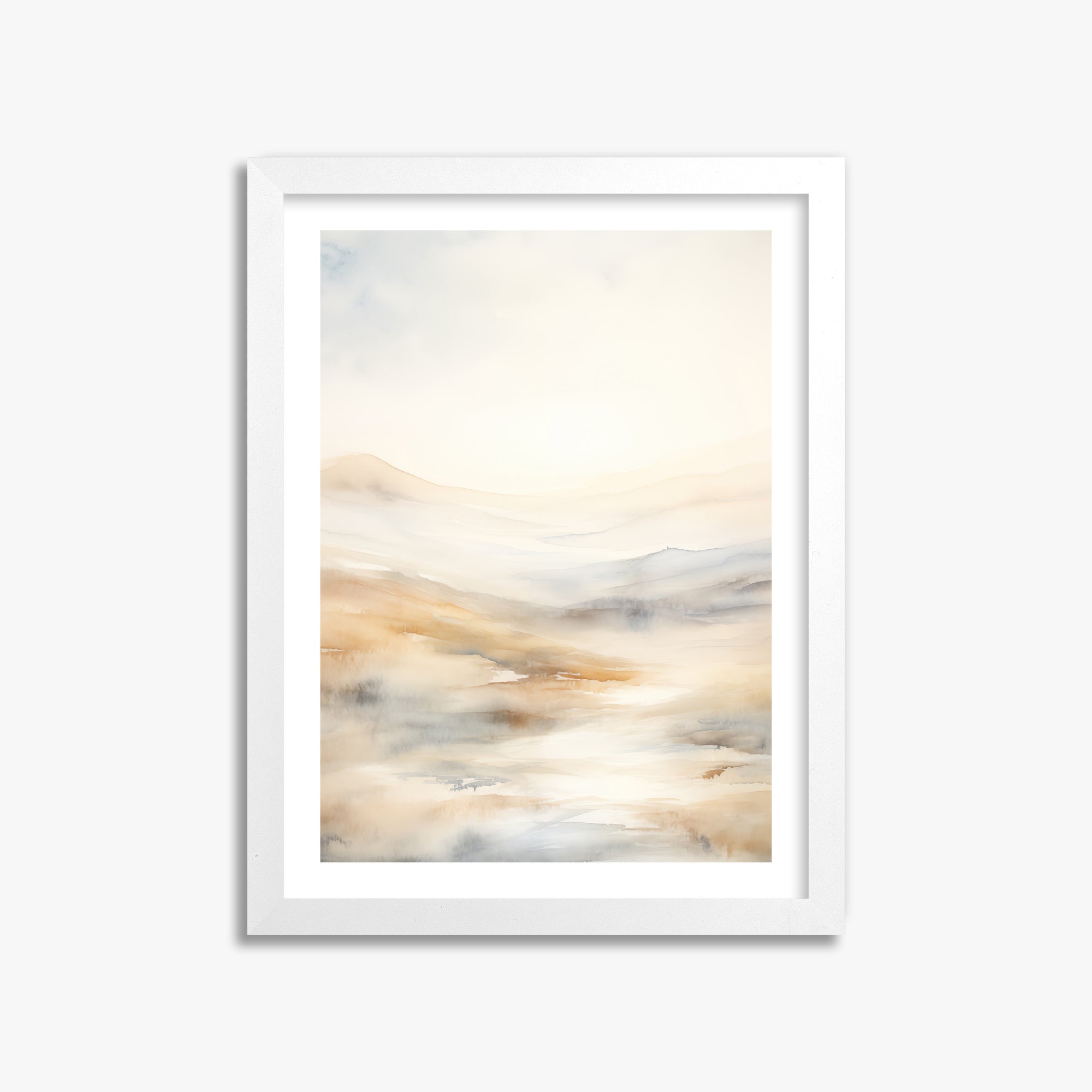Serene Horizon Whisper, 30x40cm Whitek Framed Art Reproduction
