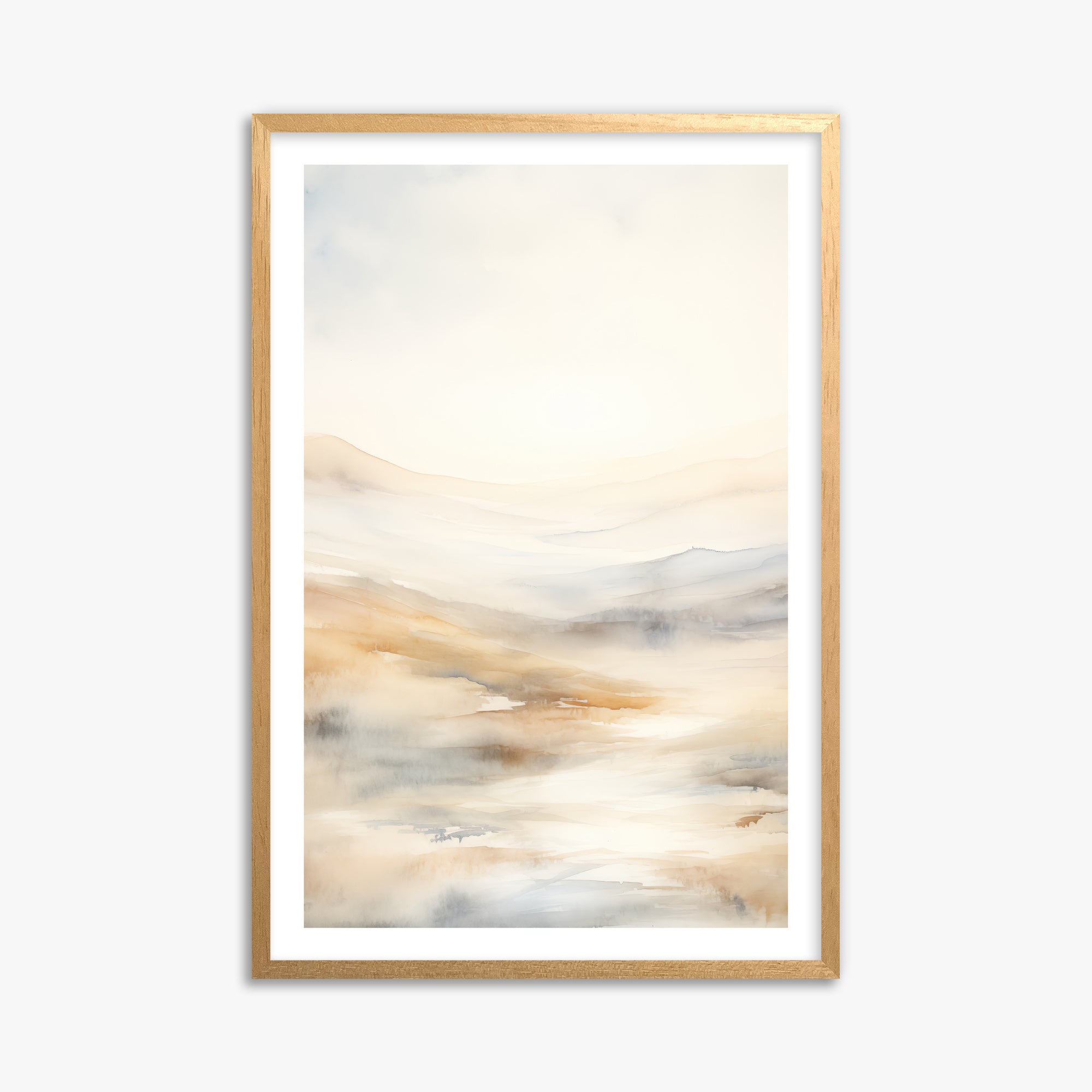 Serene Horizon Whisper, 61x91cm Oak Framed Art Reproduction