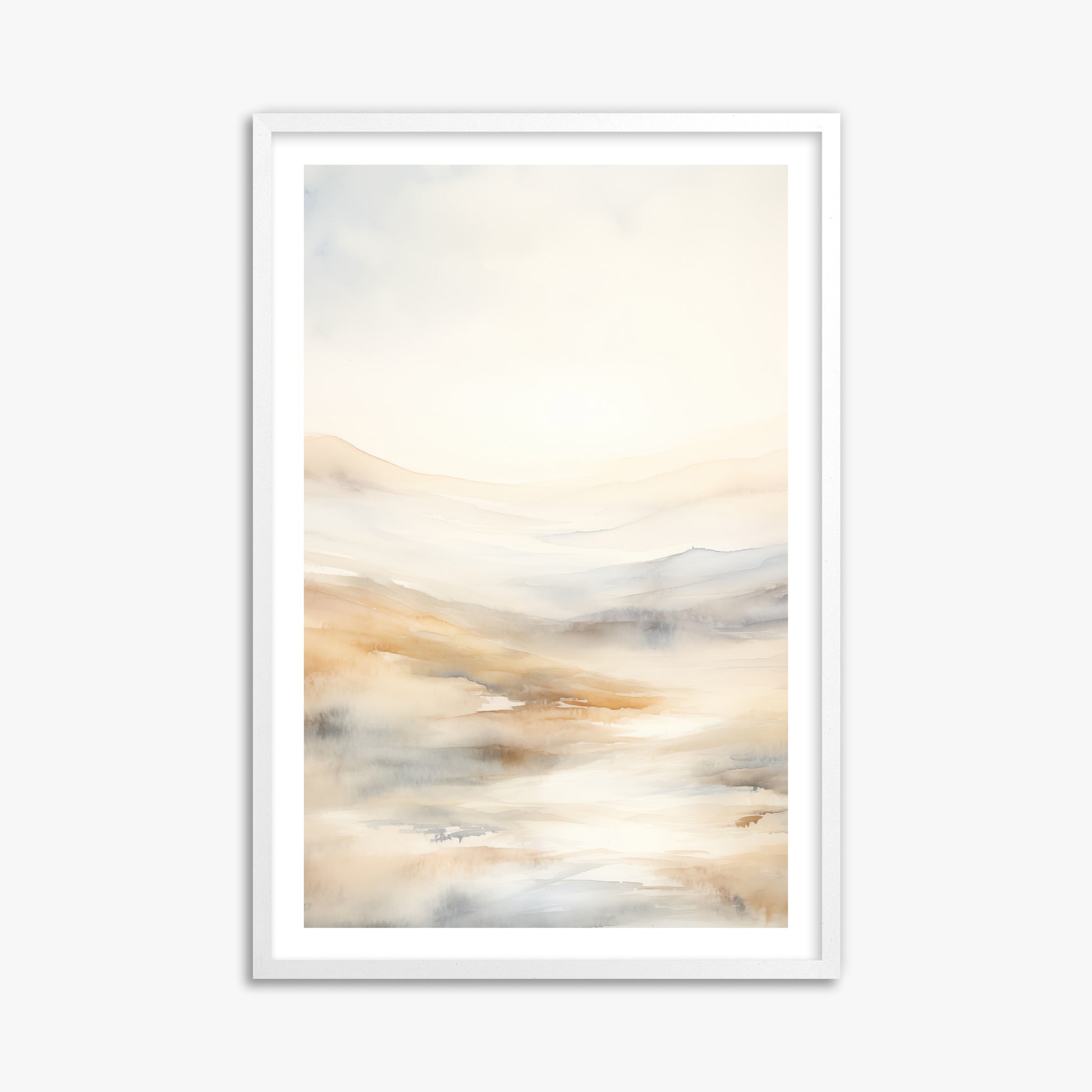 Serene Horizon Whisper, 61x91cm Whitek Framed Art Reproduction