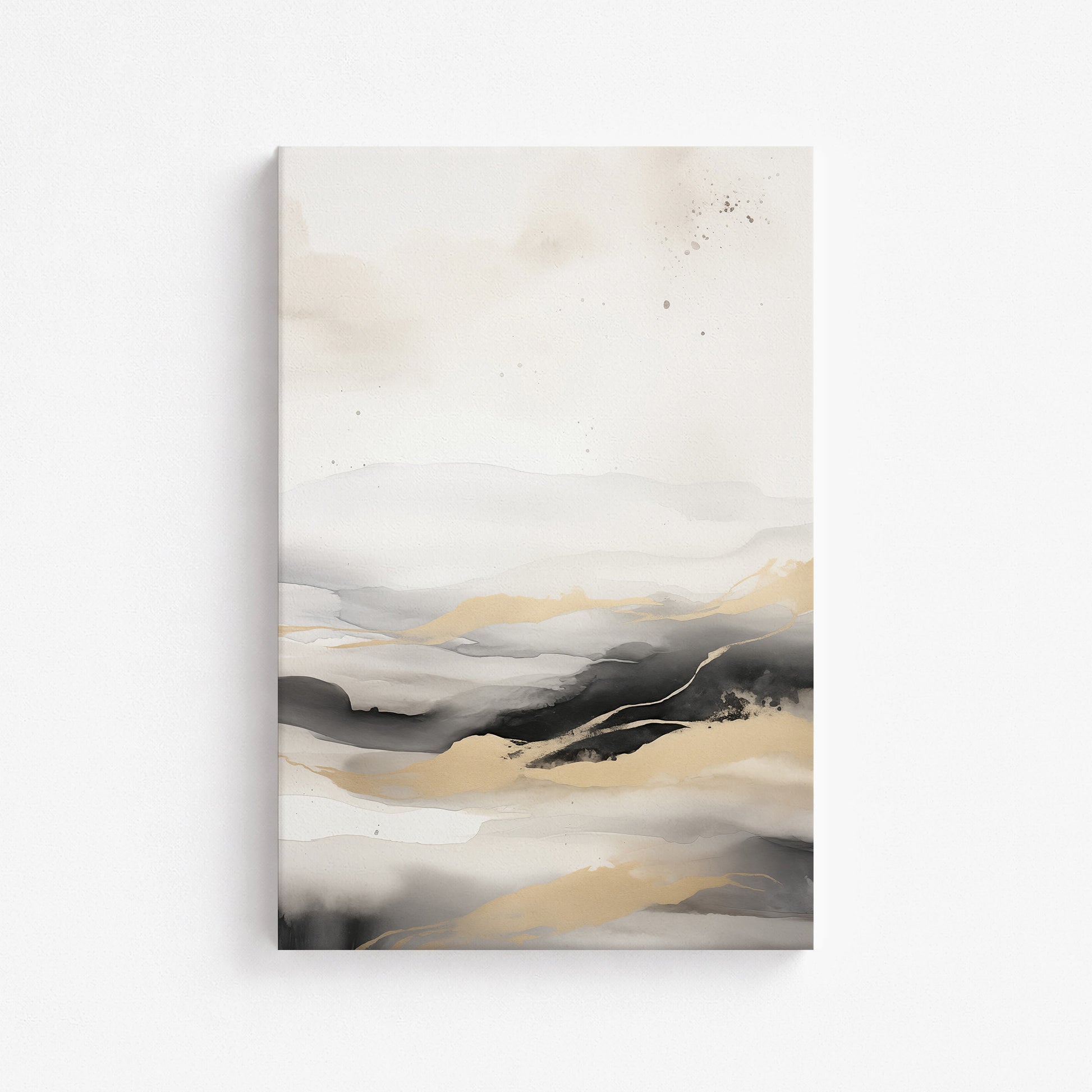 Golden Strata, 61x91cm Satin Canvas Art Reproduction