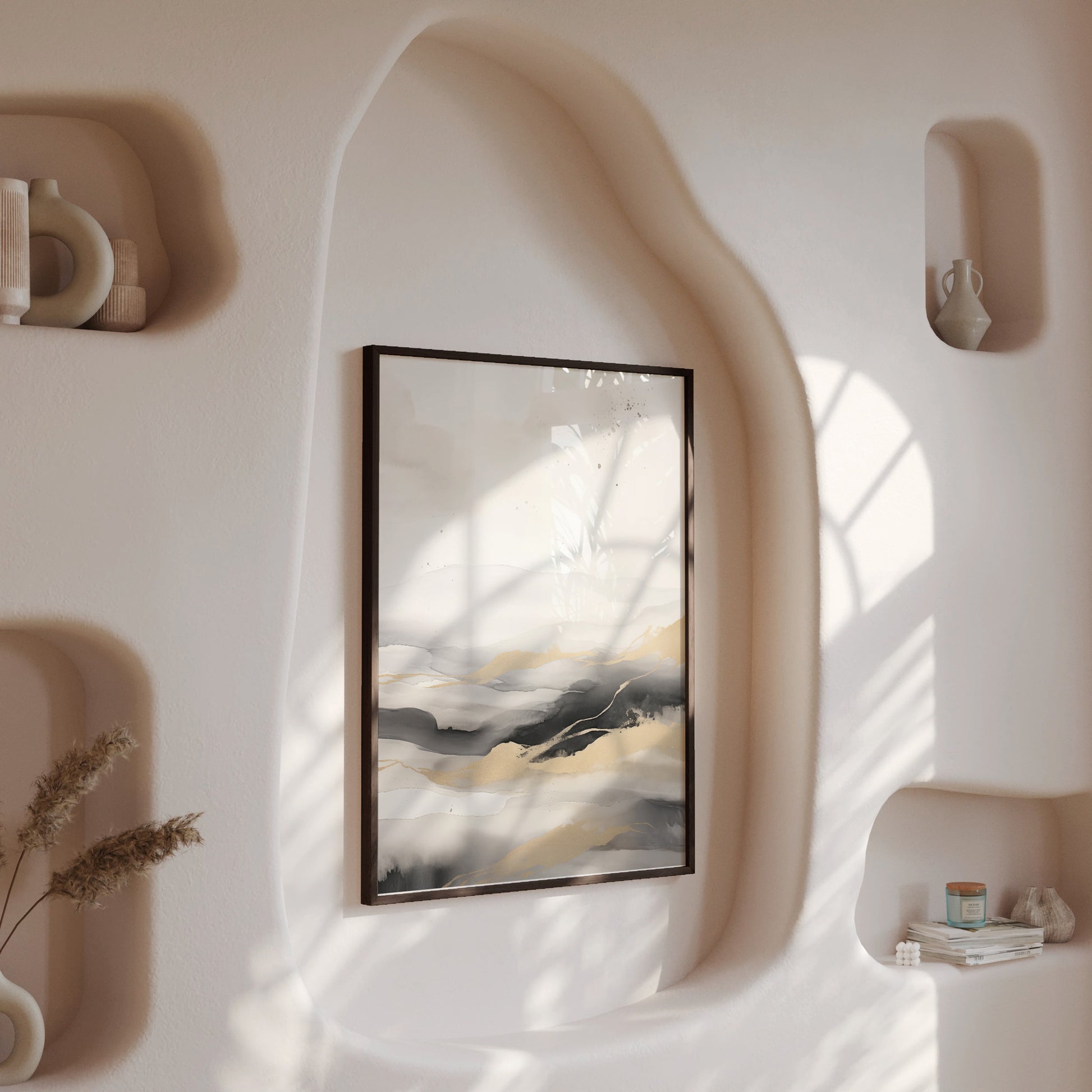 Design Concept No. 13 for Golden Strata Modern Poster Art