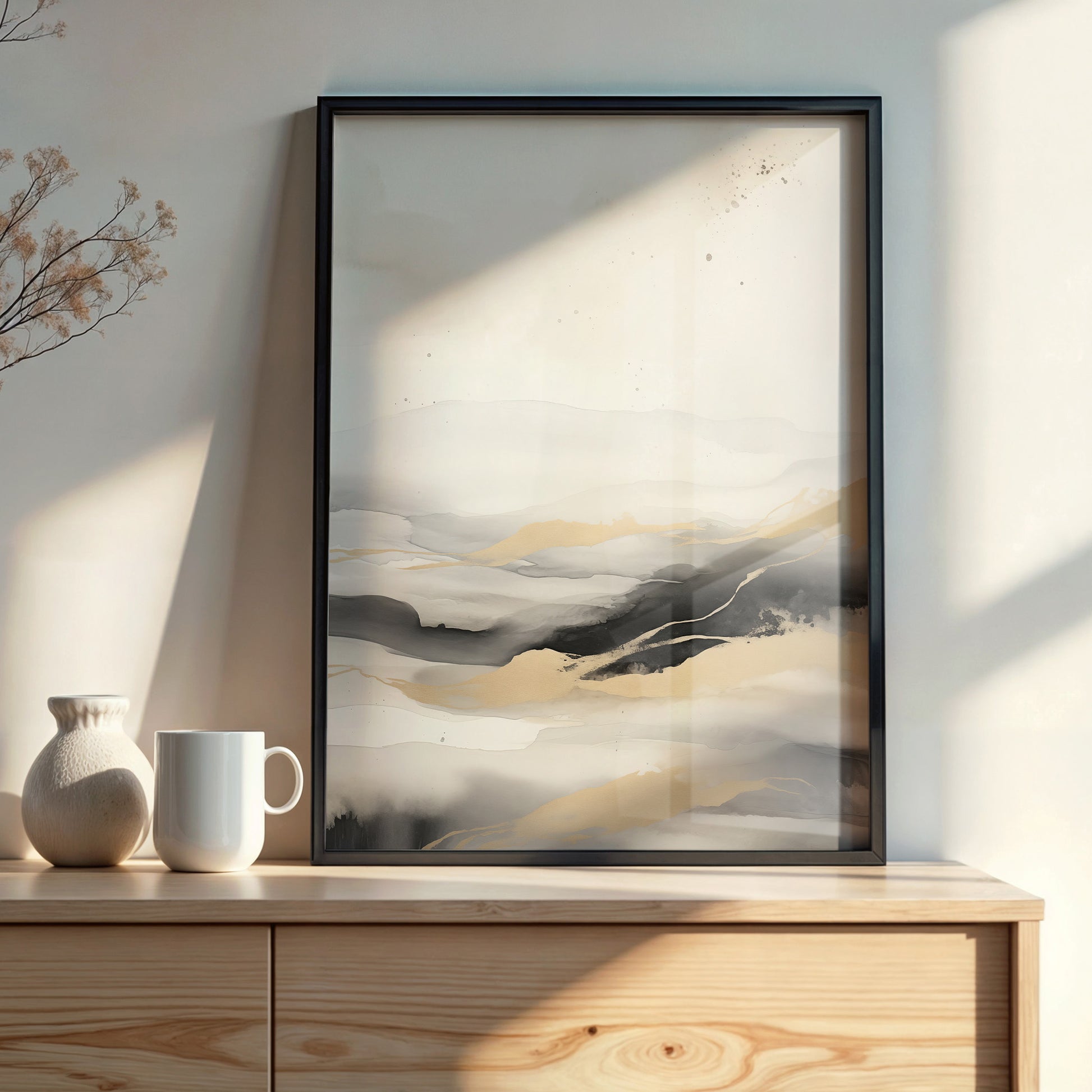 Design Concept No. 22 for Golden Strata Modern Poster Art