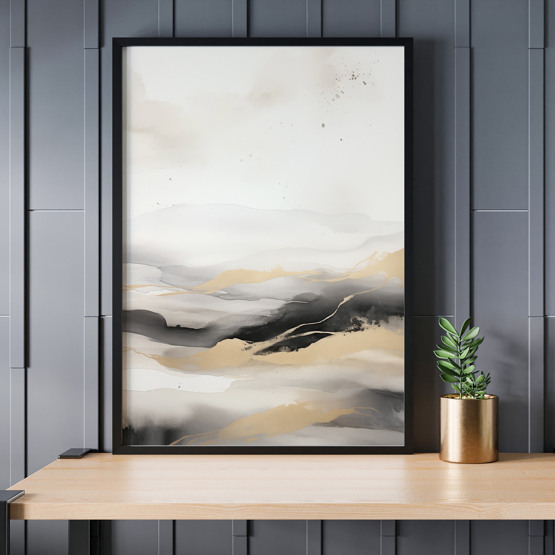 Design Concept No. 24 for Golden Strata Modern Poster Art