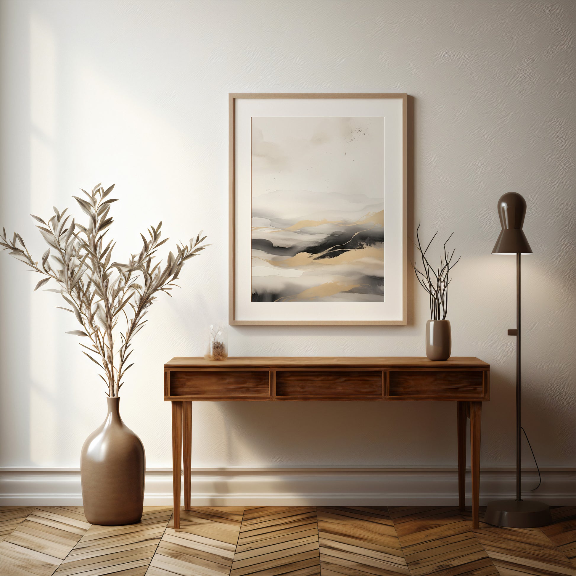 Design Concept No. 37 for Golden Strata Modern Poster Art