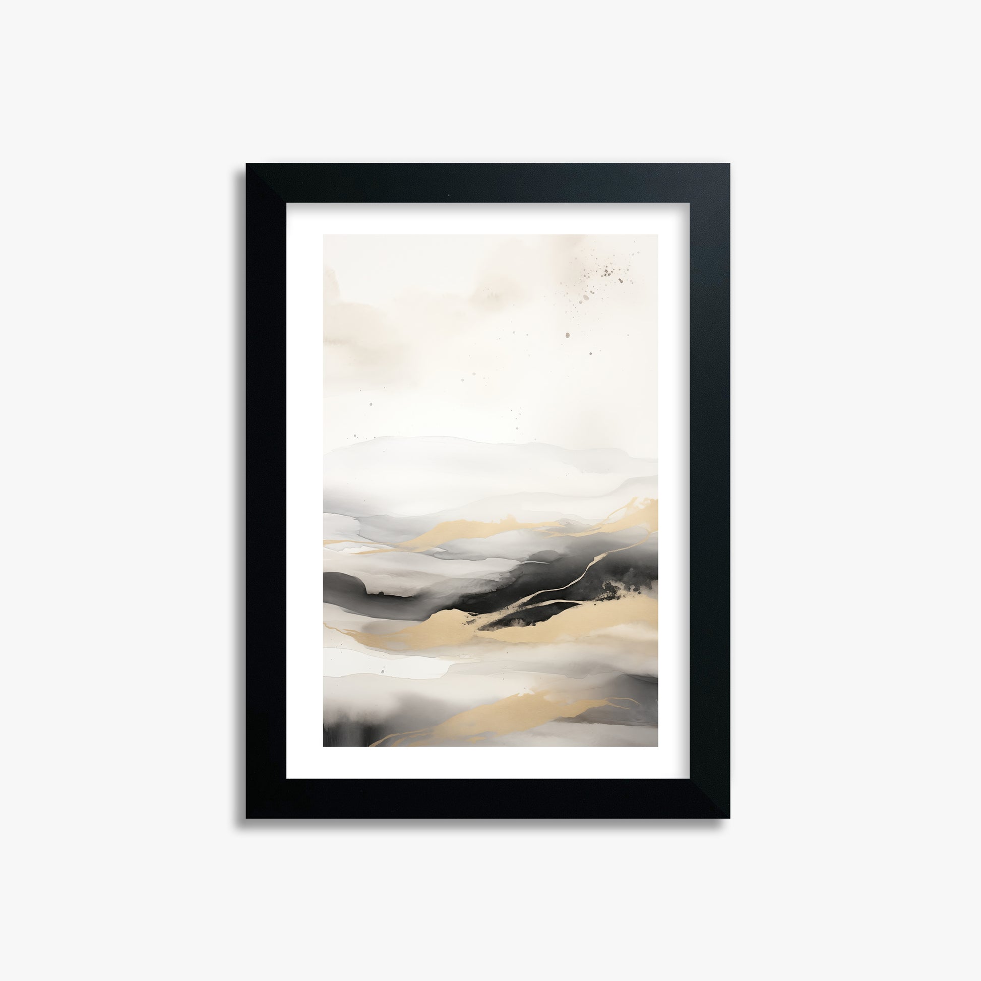 Golden Strata, 21x30cm Black Framed Art Reproduction