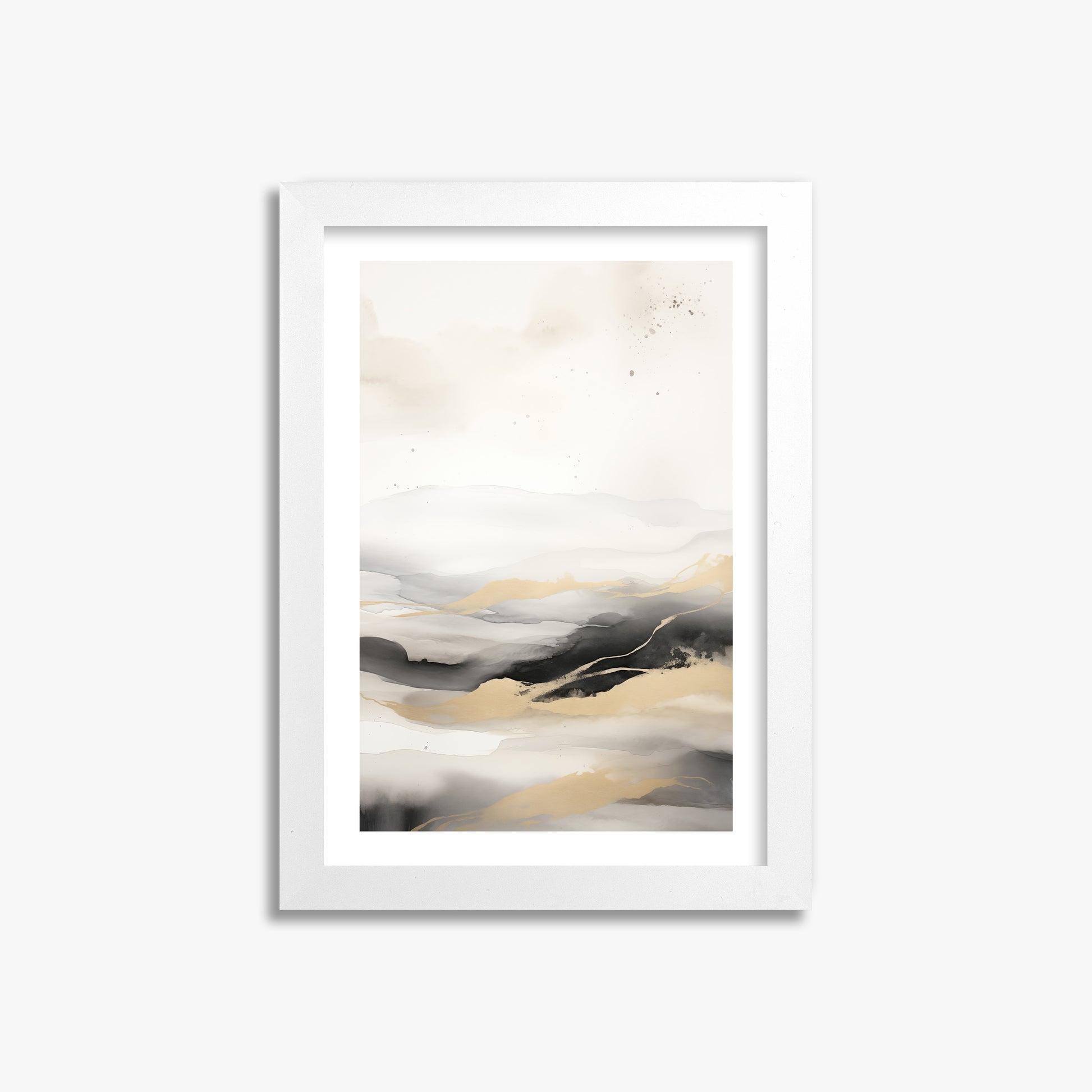 Golden Strata, 21x30cm Whitek Framed Art Reproduction