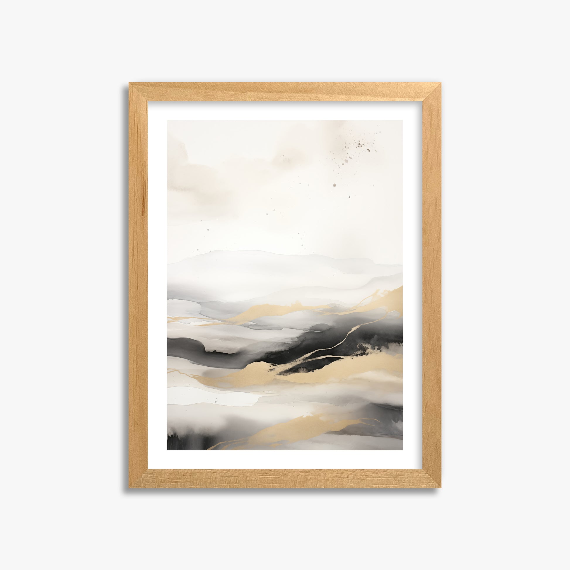 Golden Strata, 30x40cm Oak Framed Art Reproduction