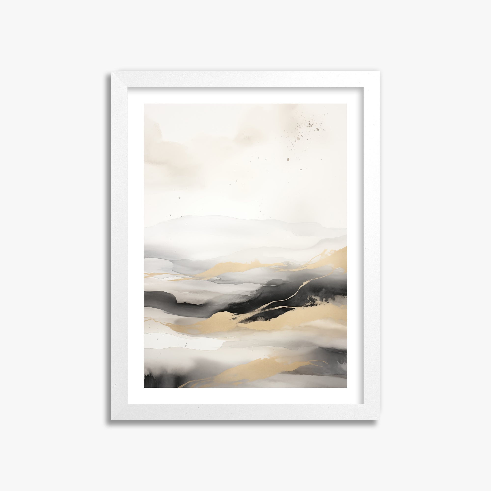 Golden Strata, 30x40cm Whitek Framed Art Reproduction