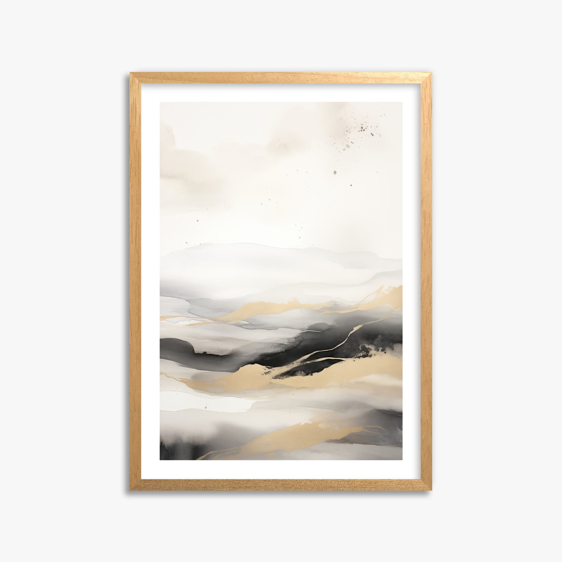 Golden Strata, 50x70cm Oak Framed Art Reproduction
