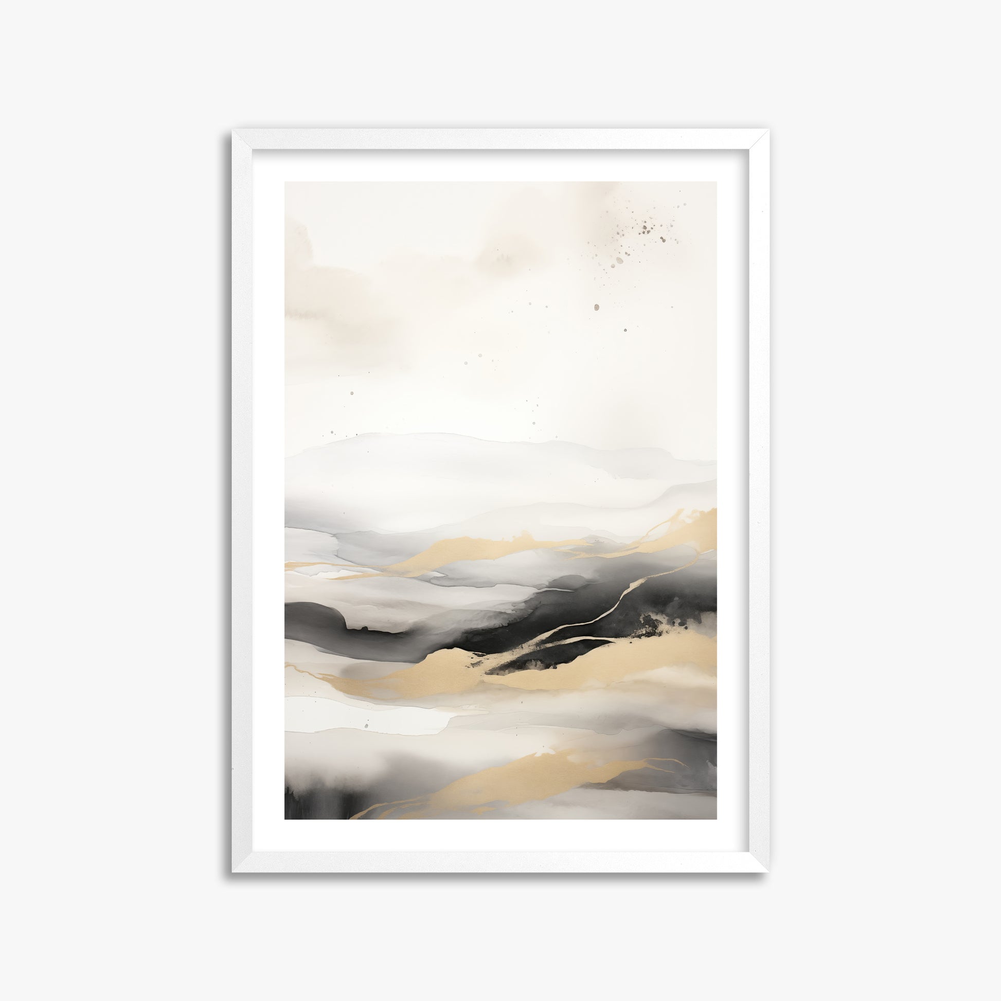 Golden Strata, 50x70cm Whitek Framed Art Reproduction