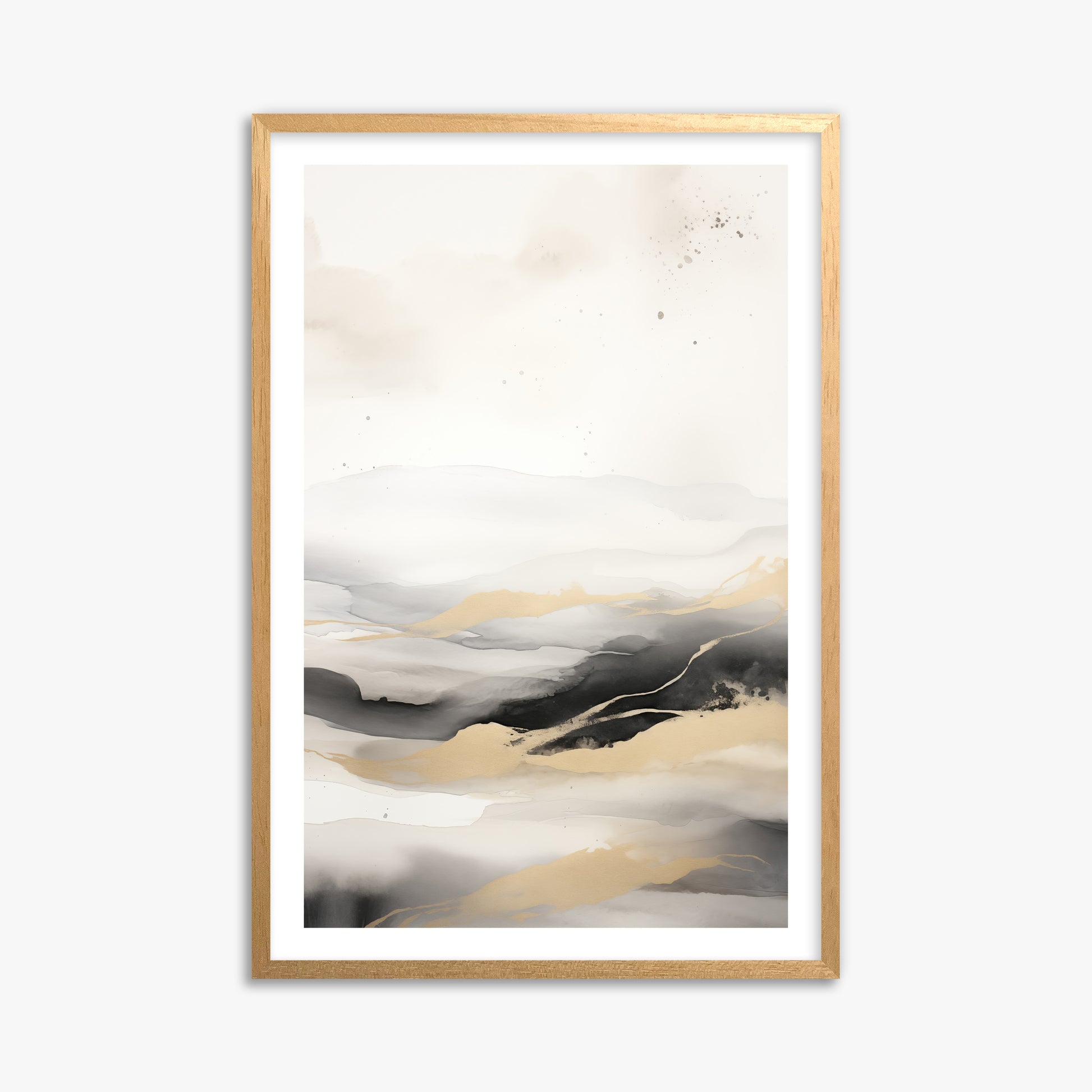 Golden Strata, 61x91cm Oak Framed Art Reproduction