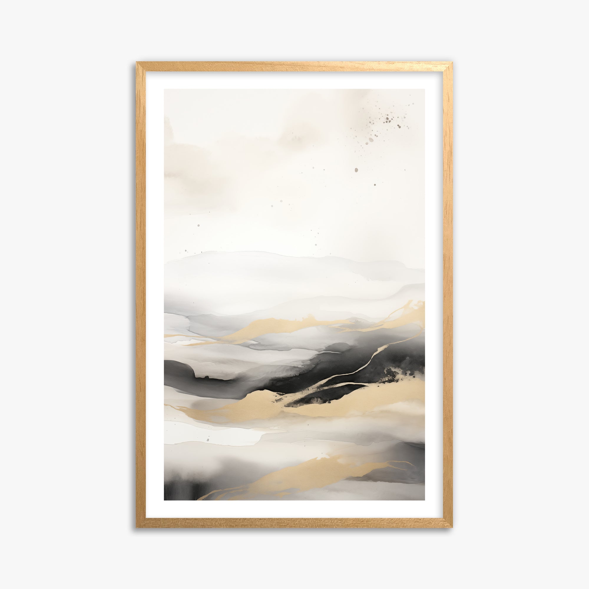 Golden Strata, 61x91cm Oak Framed Art Reproduction