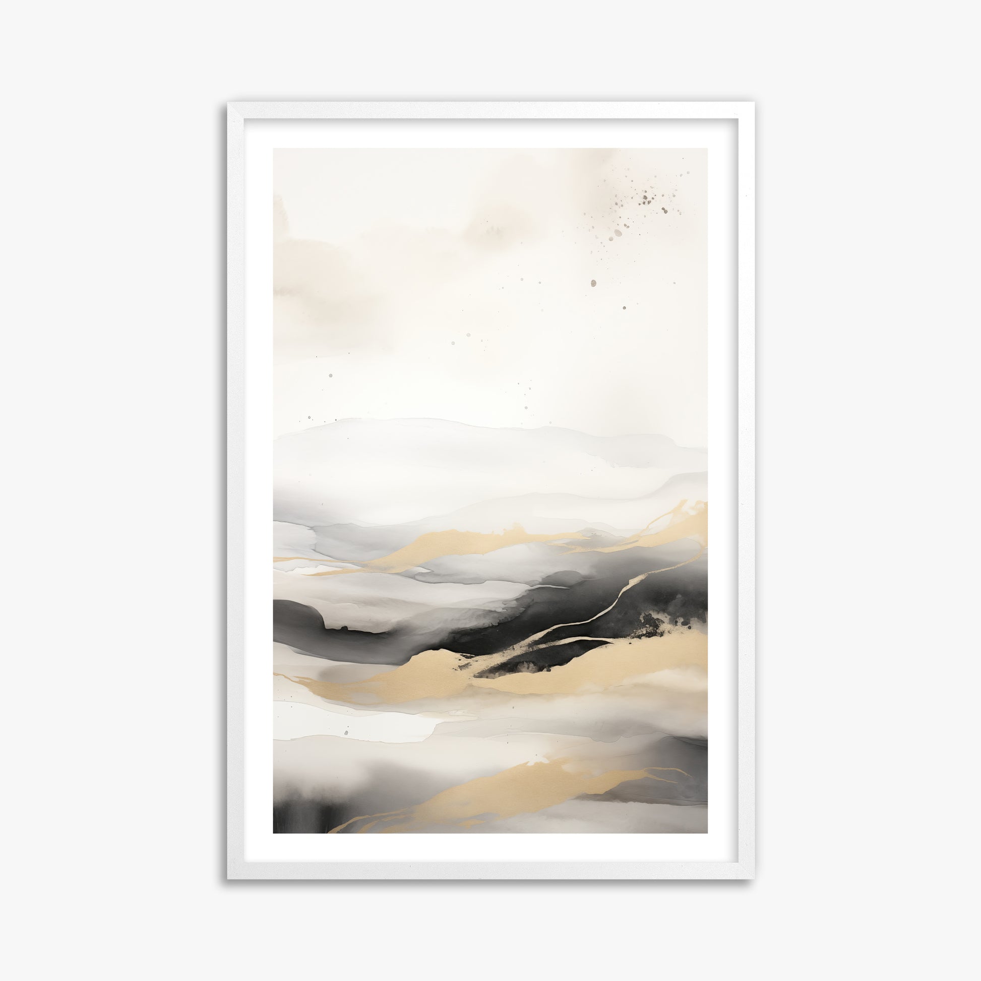 Golden Strata, 61x91cm Whitek Framed Art Reproduction