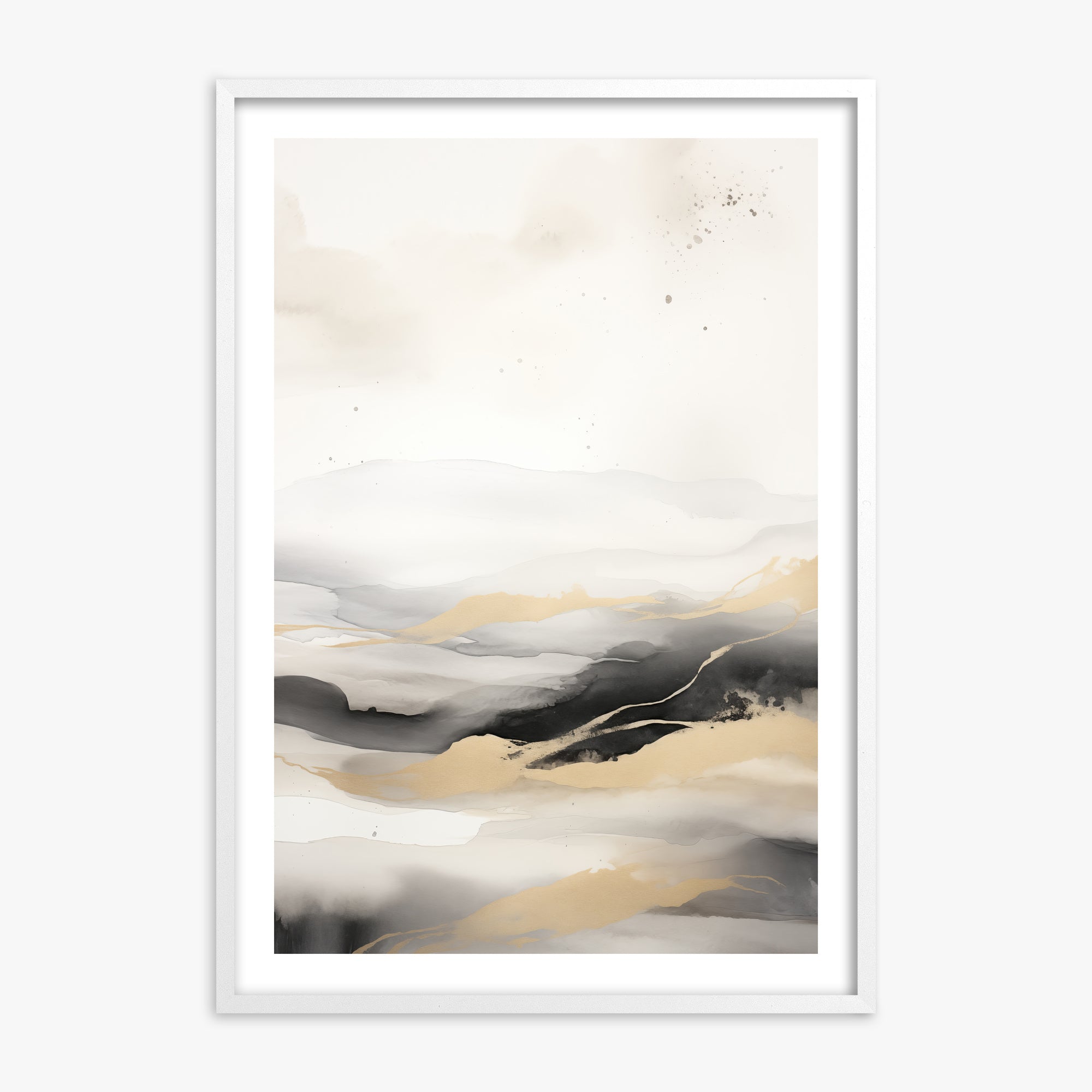 Golden Strata, 70x100cm Whitek Framed Art Reproduction