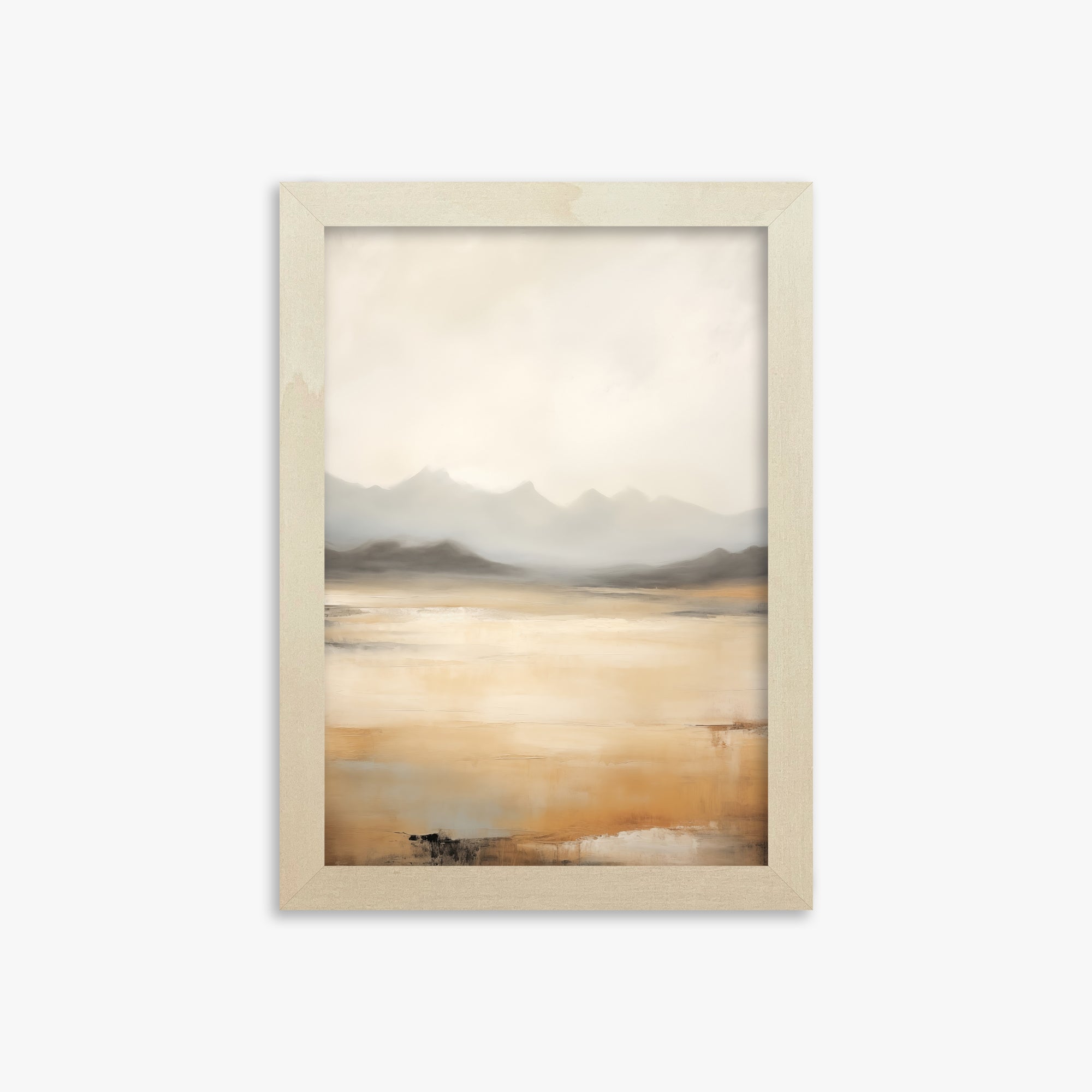 Misty Mountain Serenity, 21x30cm Framed Art Reproduction With Lime Wood Frame