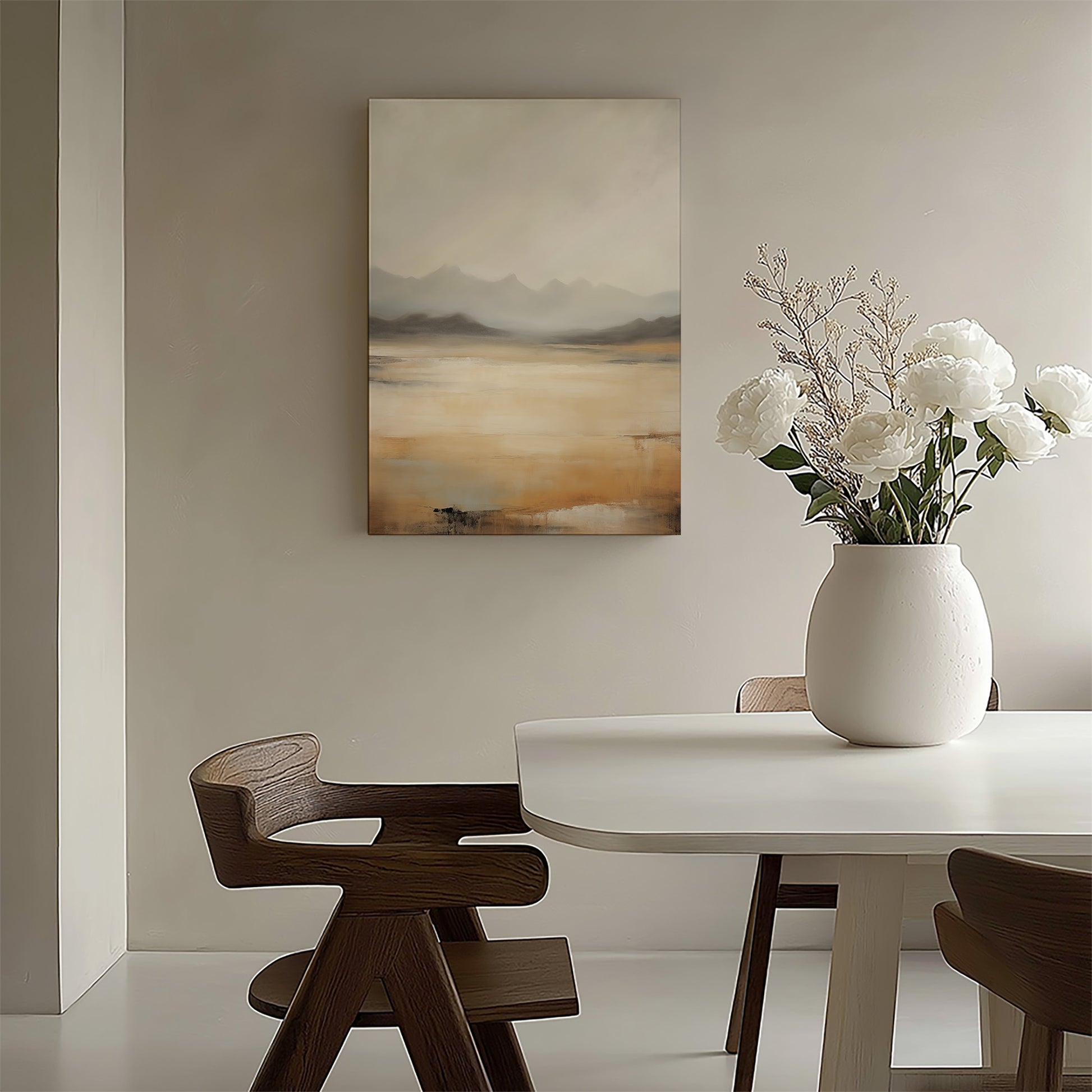Design Concept No. 58 for Misty Mountain Serenity Japanese Satin Canvas Wall Art