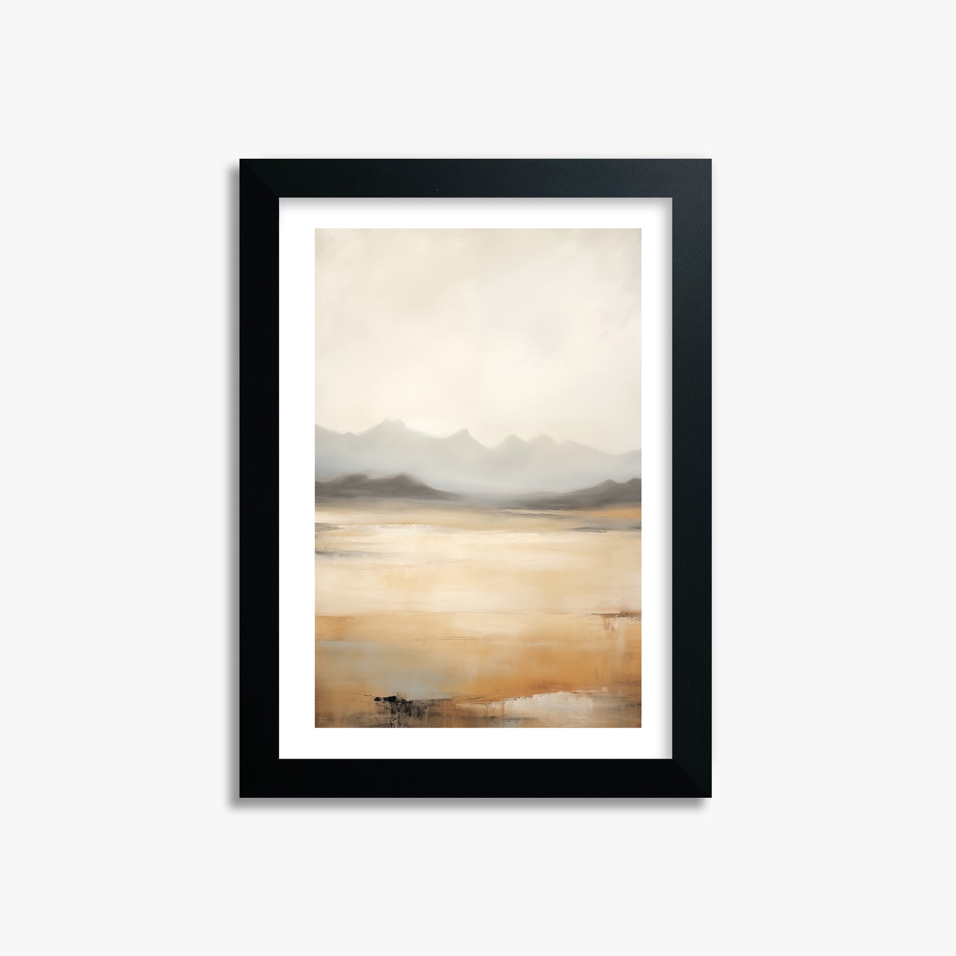 Misty Mountain Serenity, 21x30cm Black Framed Art Reproduction