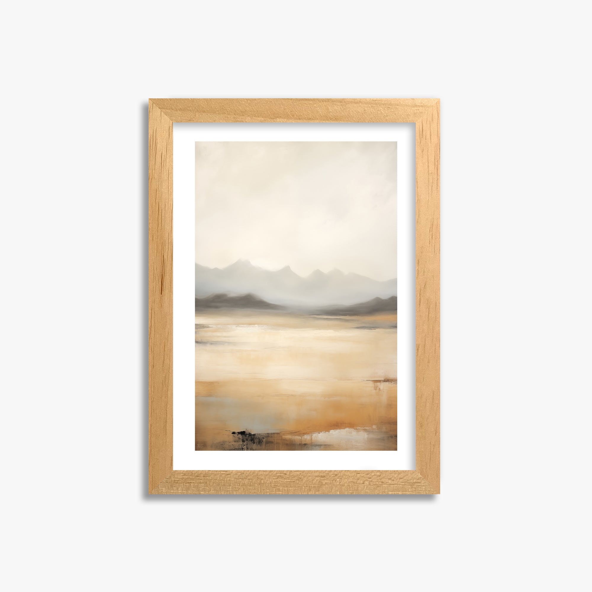 Misty Mountain Serenity, 21x30cm Oak Framed Art Reproduction