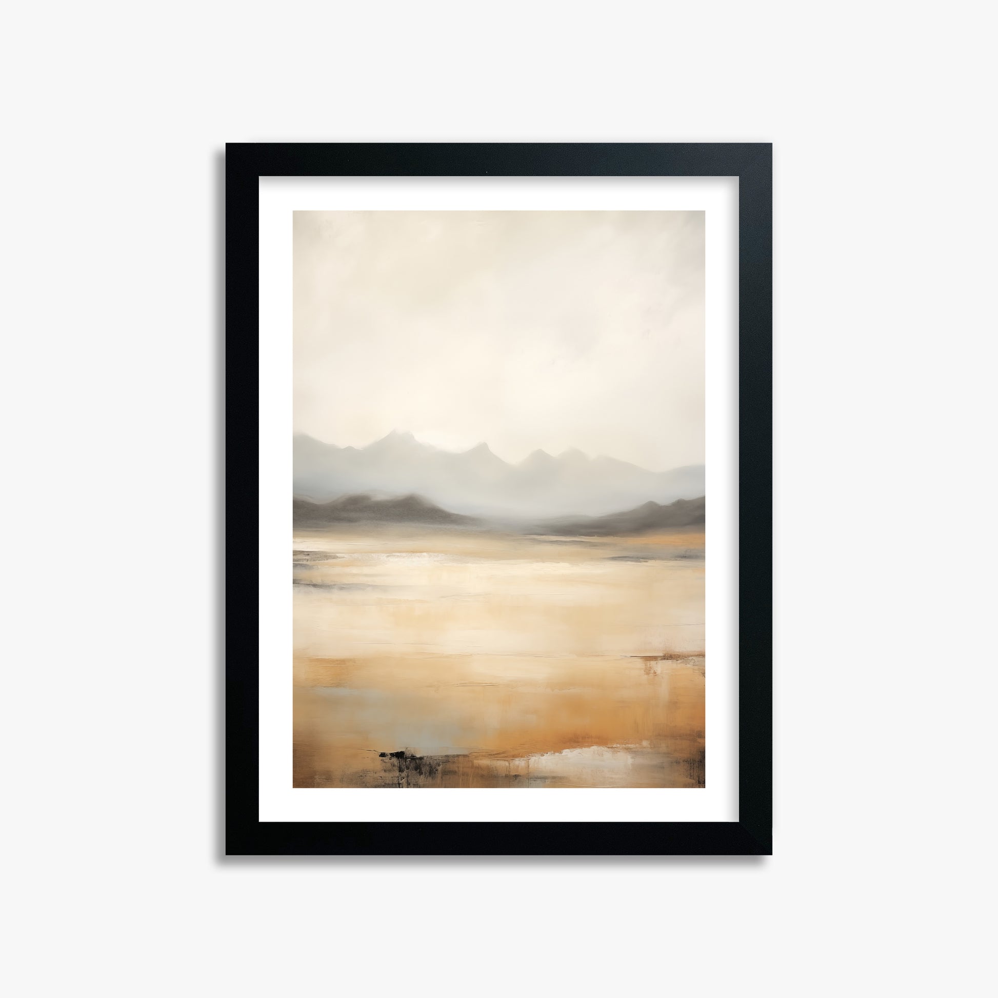 Misty Mountain Serenity, 30x40cm Black Framed Art Reproduction