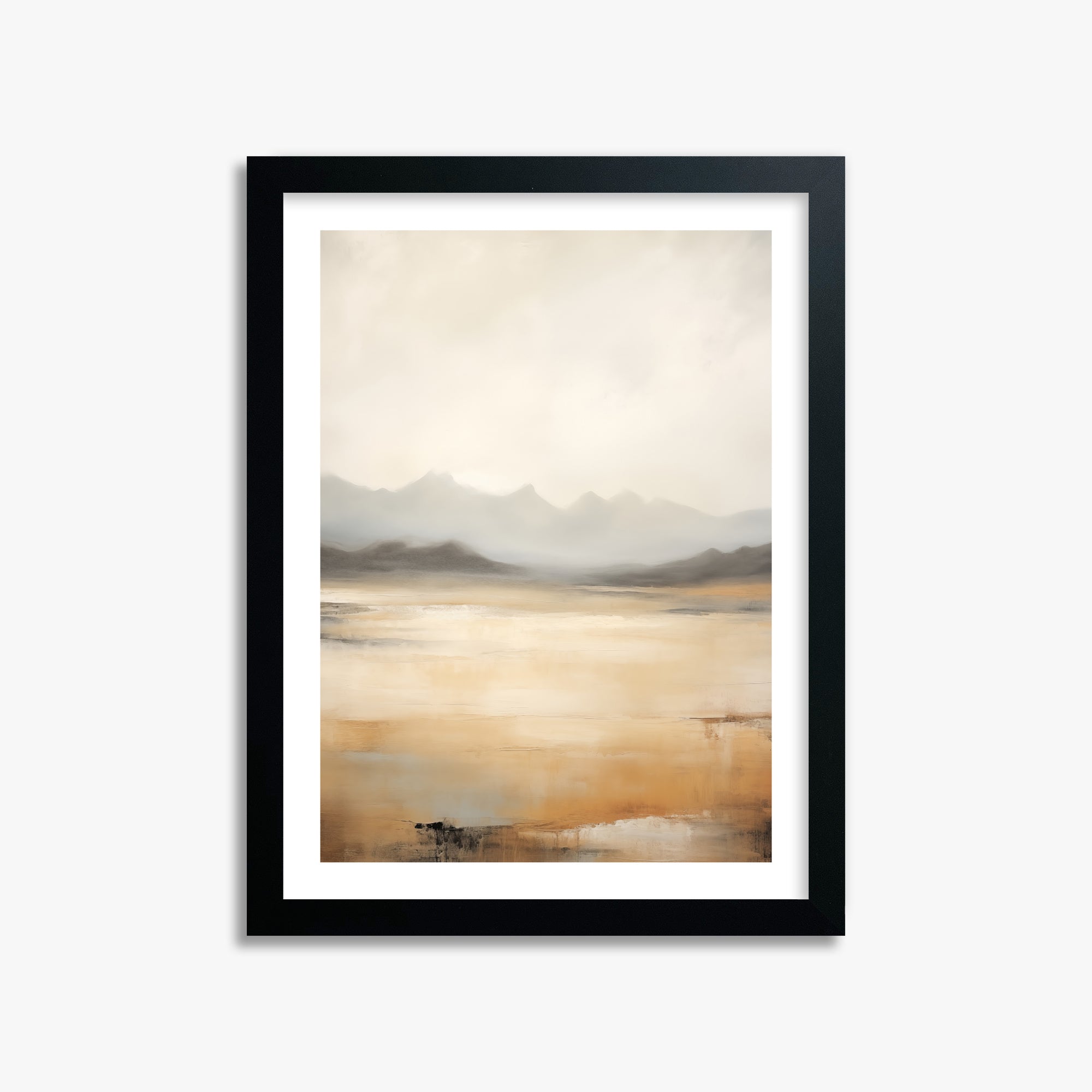 Misty Mountain Serenity, 30x40cm Black Framed Art Reproduction