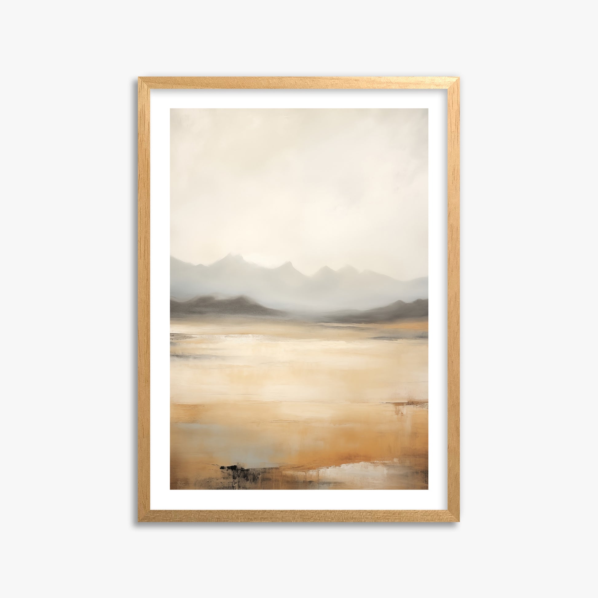 Misty Mountain Serenity, 50x70cm Oak Framed Art Reproduction
