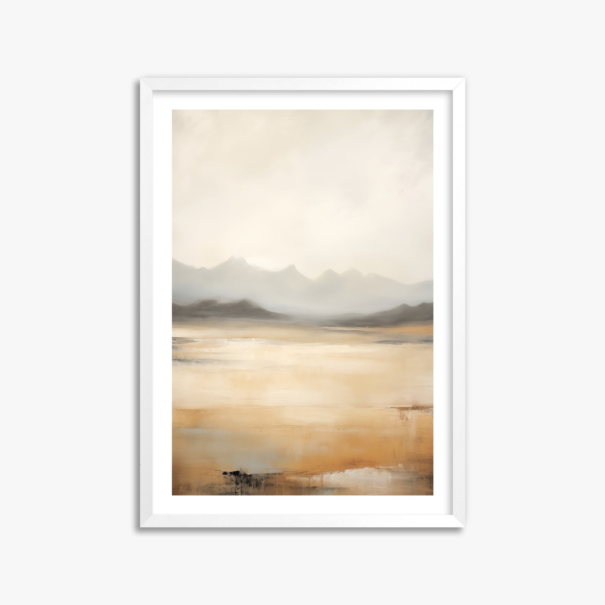 Misty Mountain Serenity, 50x70cm Whitek Framed Art Reproduction