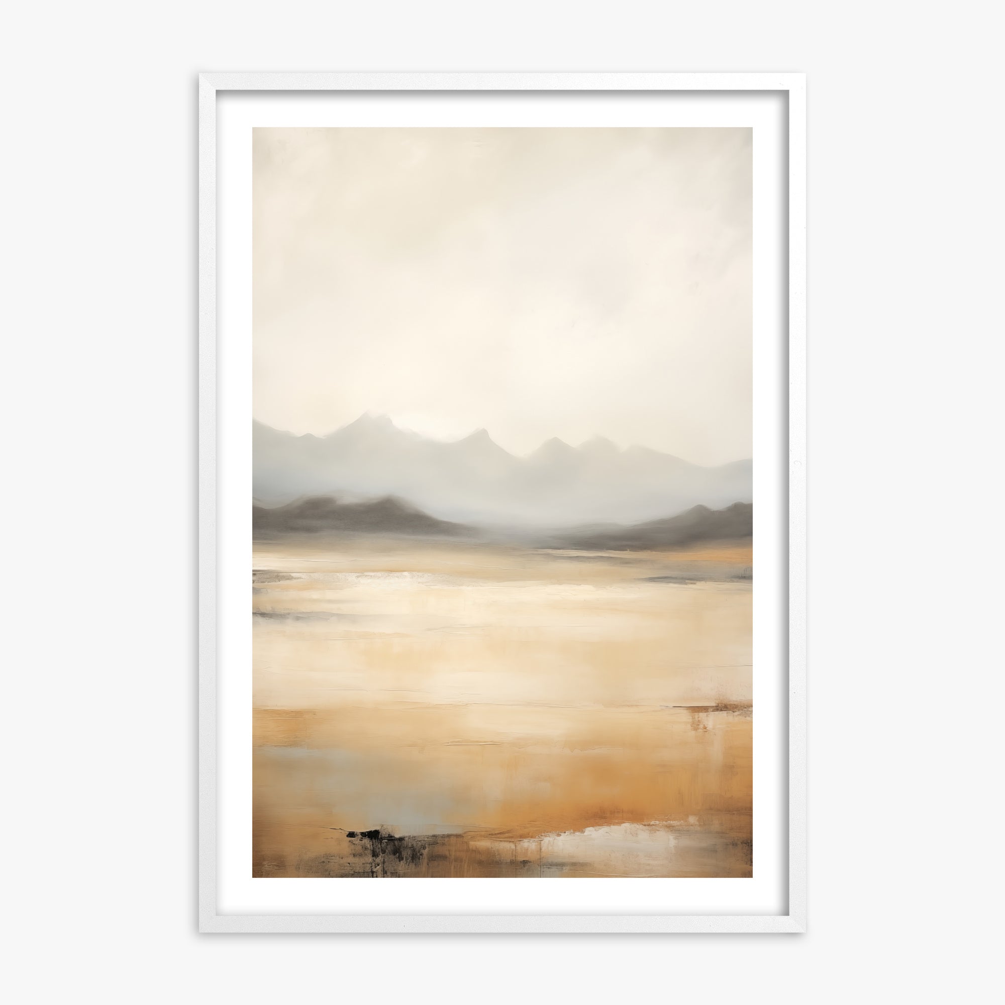 Misty Mountain Serenity, 70x100cm Whitek Framed Art Reproduction