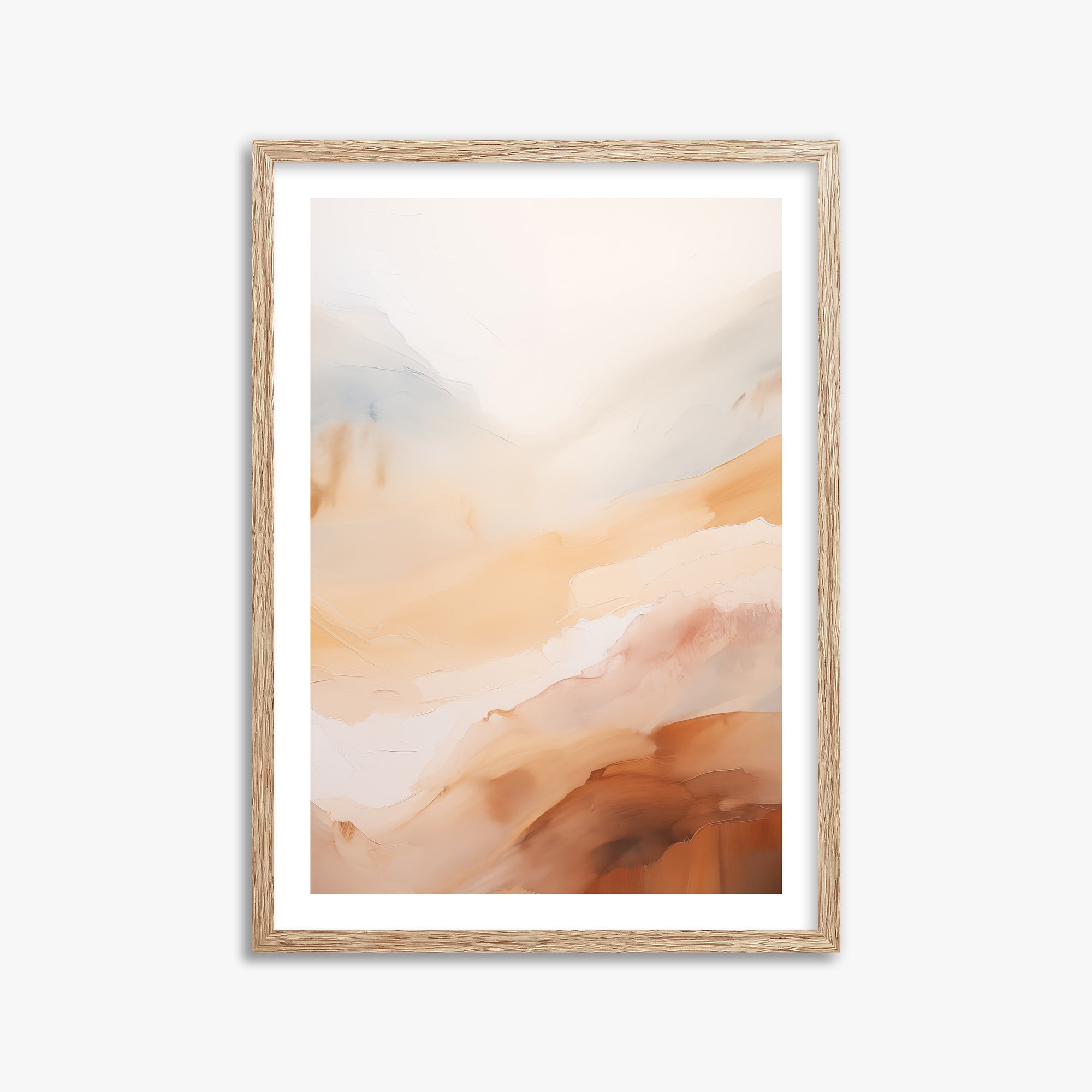 Morning Veil, 50x70cm Framed Art Reproduction With Raw Oak Frame