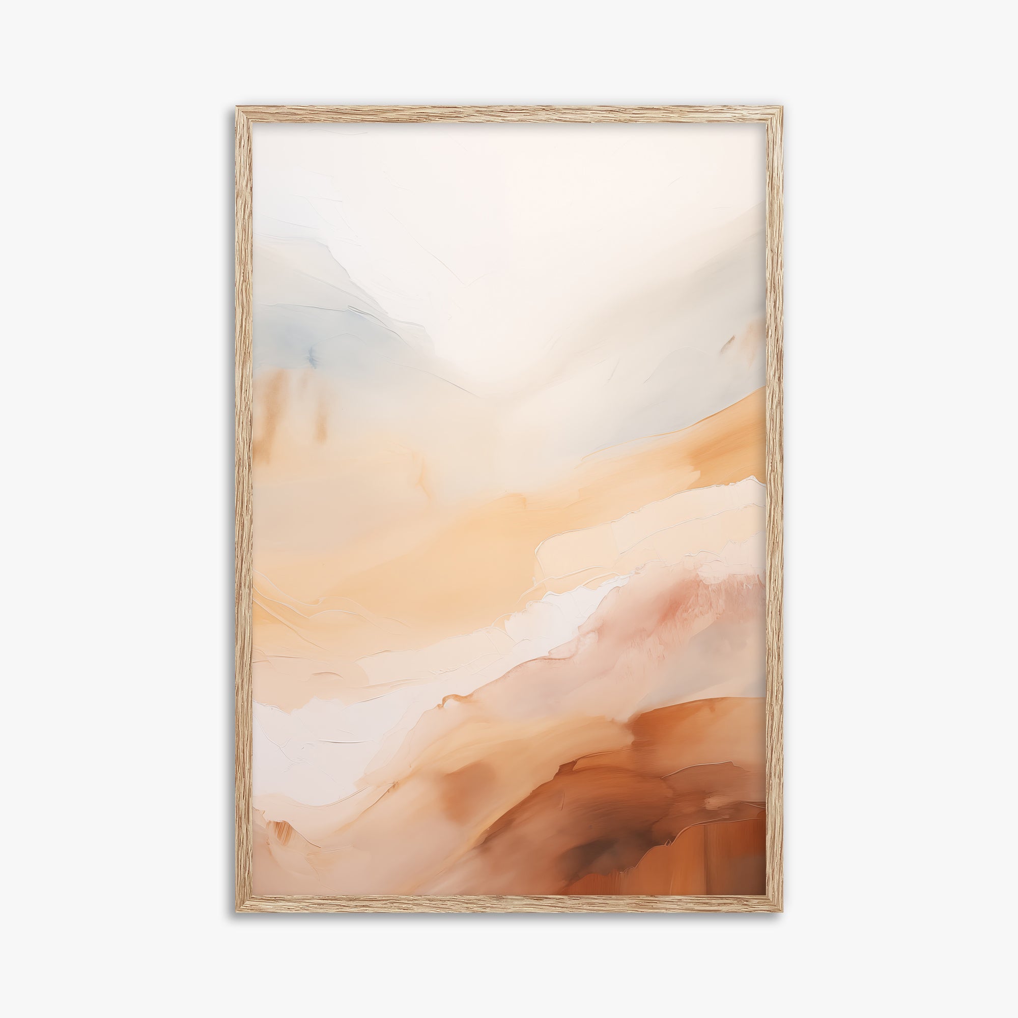 Morning Veil, 61x91cm Framed Art Reproduction With Raw Oak Frame