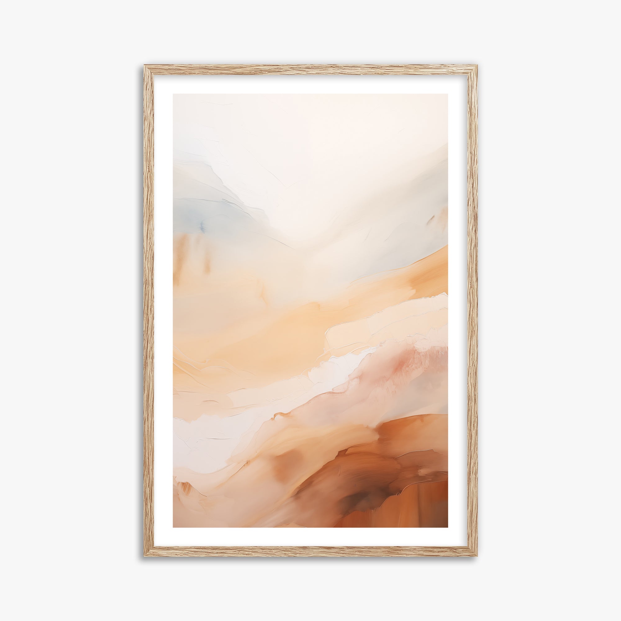 Morning Veil, 61x91cm Framed Art Reproduction With Raw Oak Frame