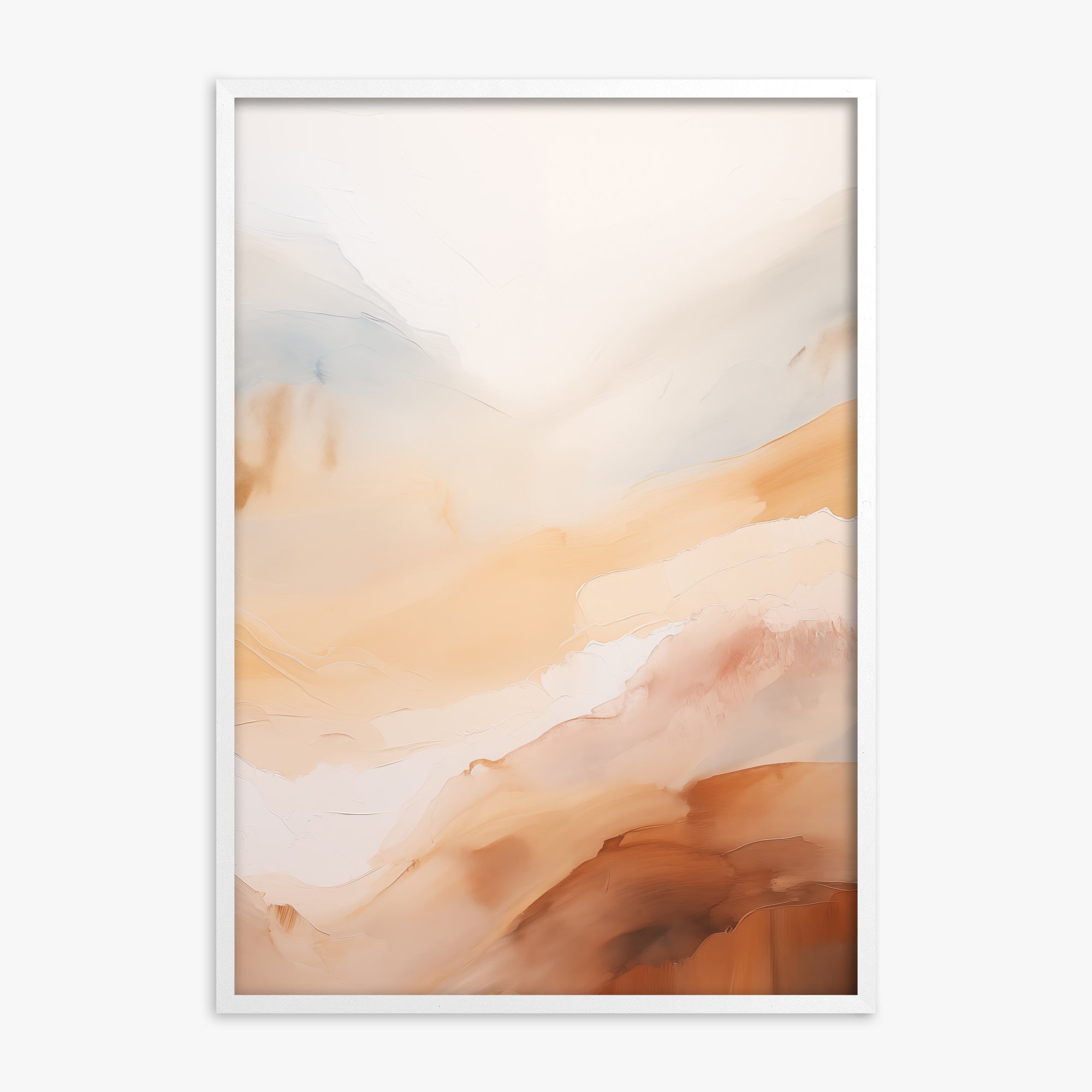 Morning Veil, White Framed Poster With White Frame
