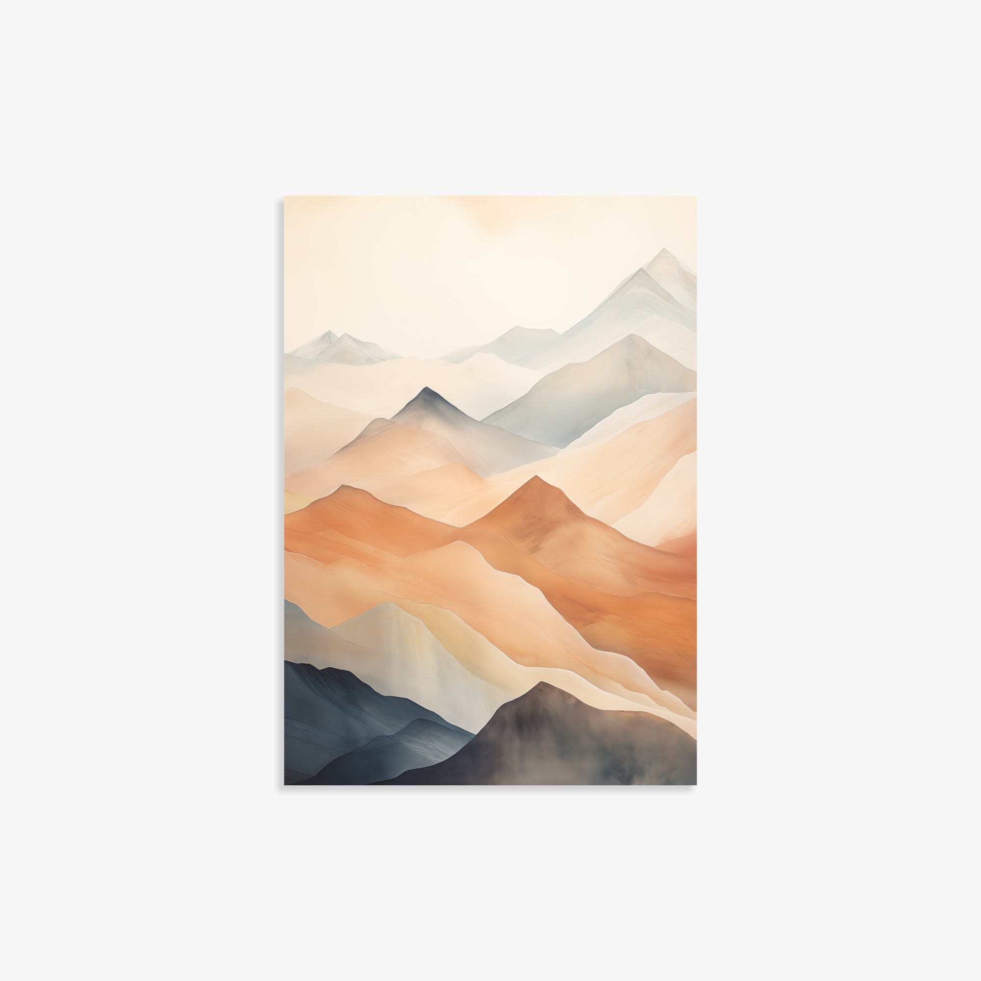 Misty Peaks, 21x30cm Poster Unframed