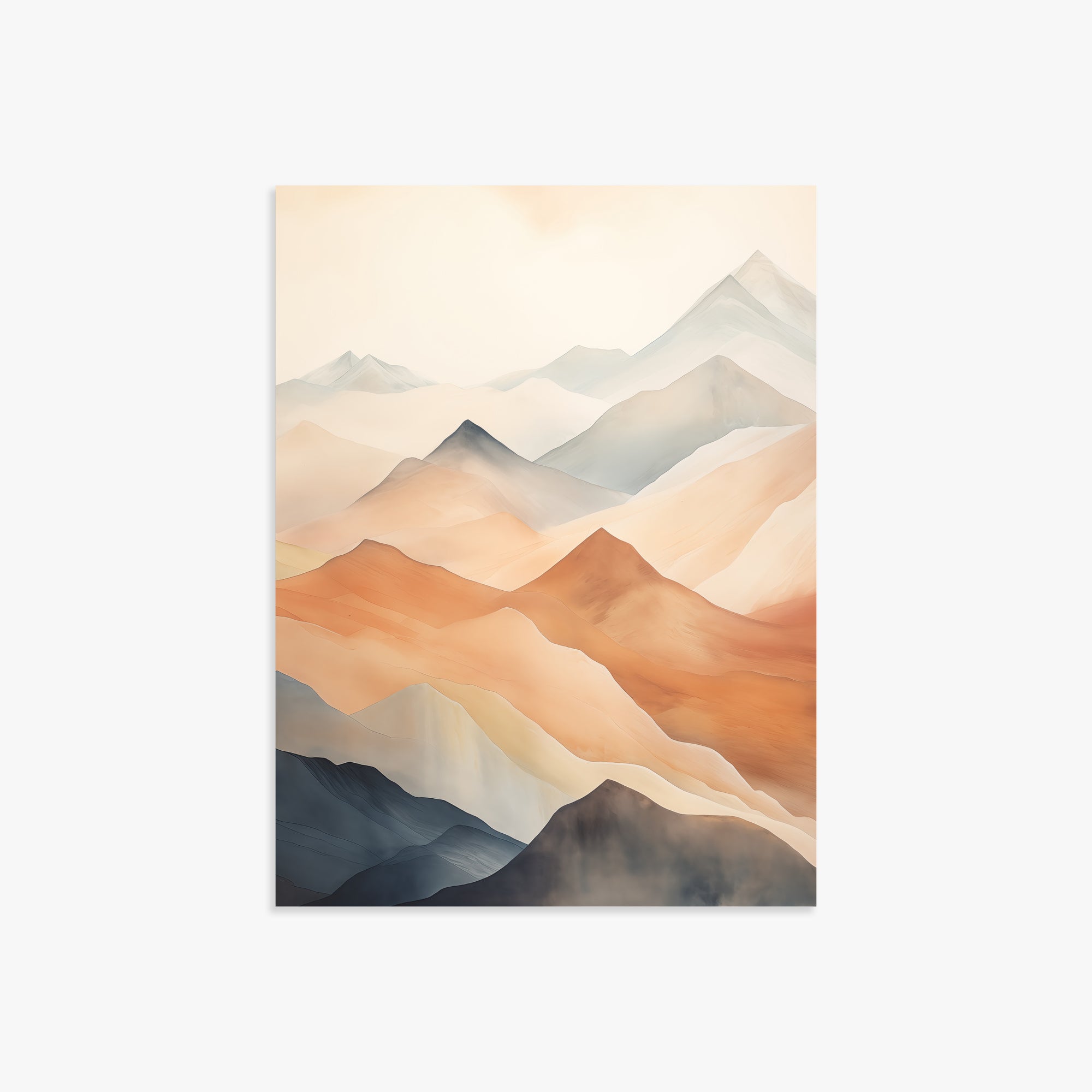 Misty Peaks, 30x40cm Poster Unframed
