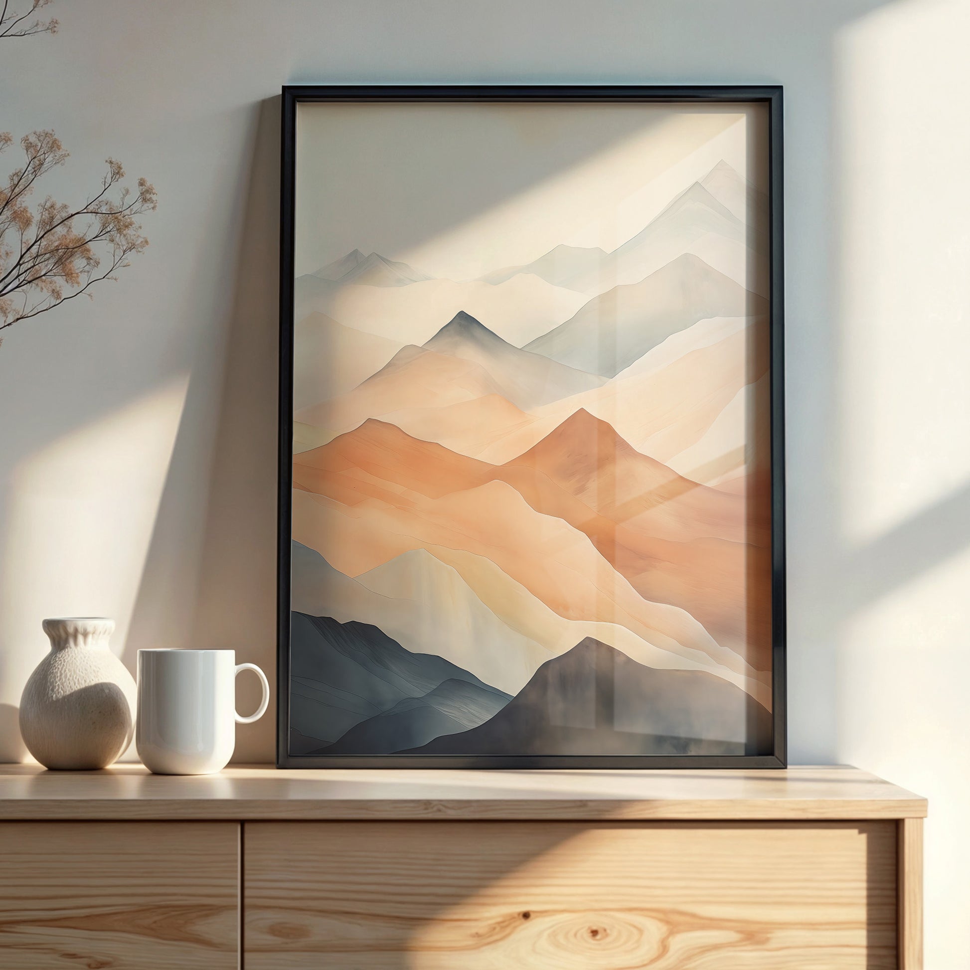 Design Concept No. 22 for Misty Peaks Modern Poster Art