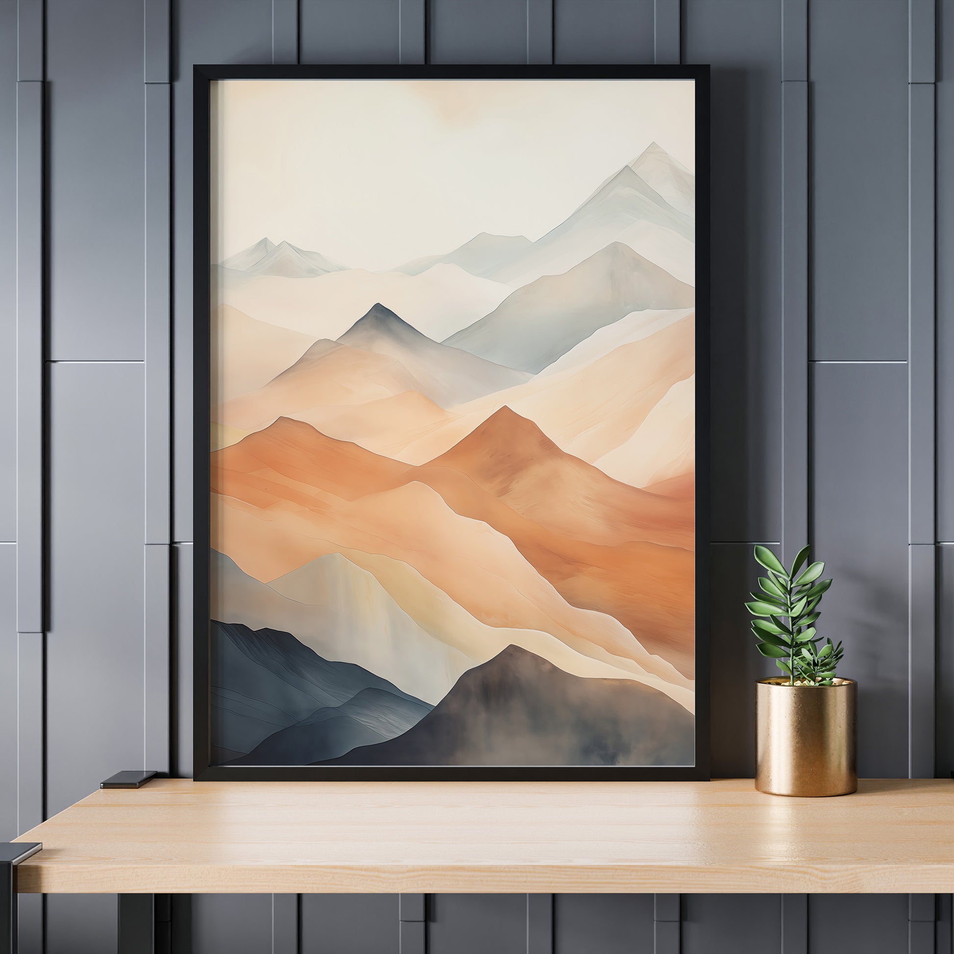 Design Concept No. 24 for Misty Peaks Modern Poster Art