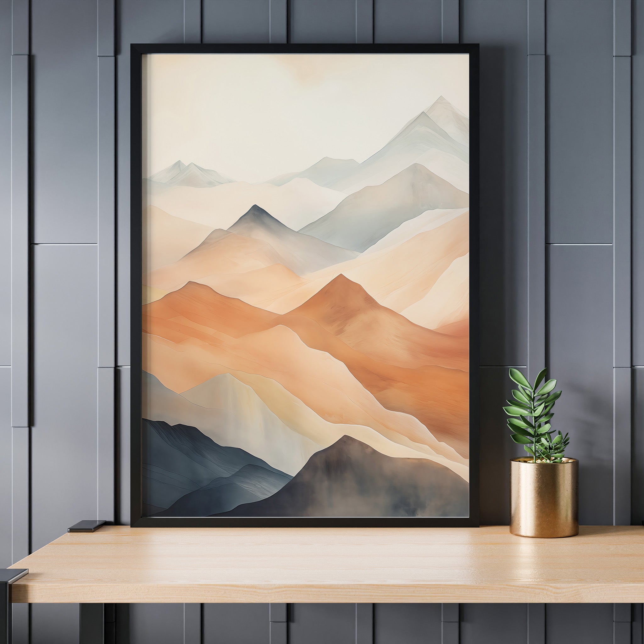 Design Concept No. 24 for Misty Peaks Modern Poster Art