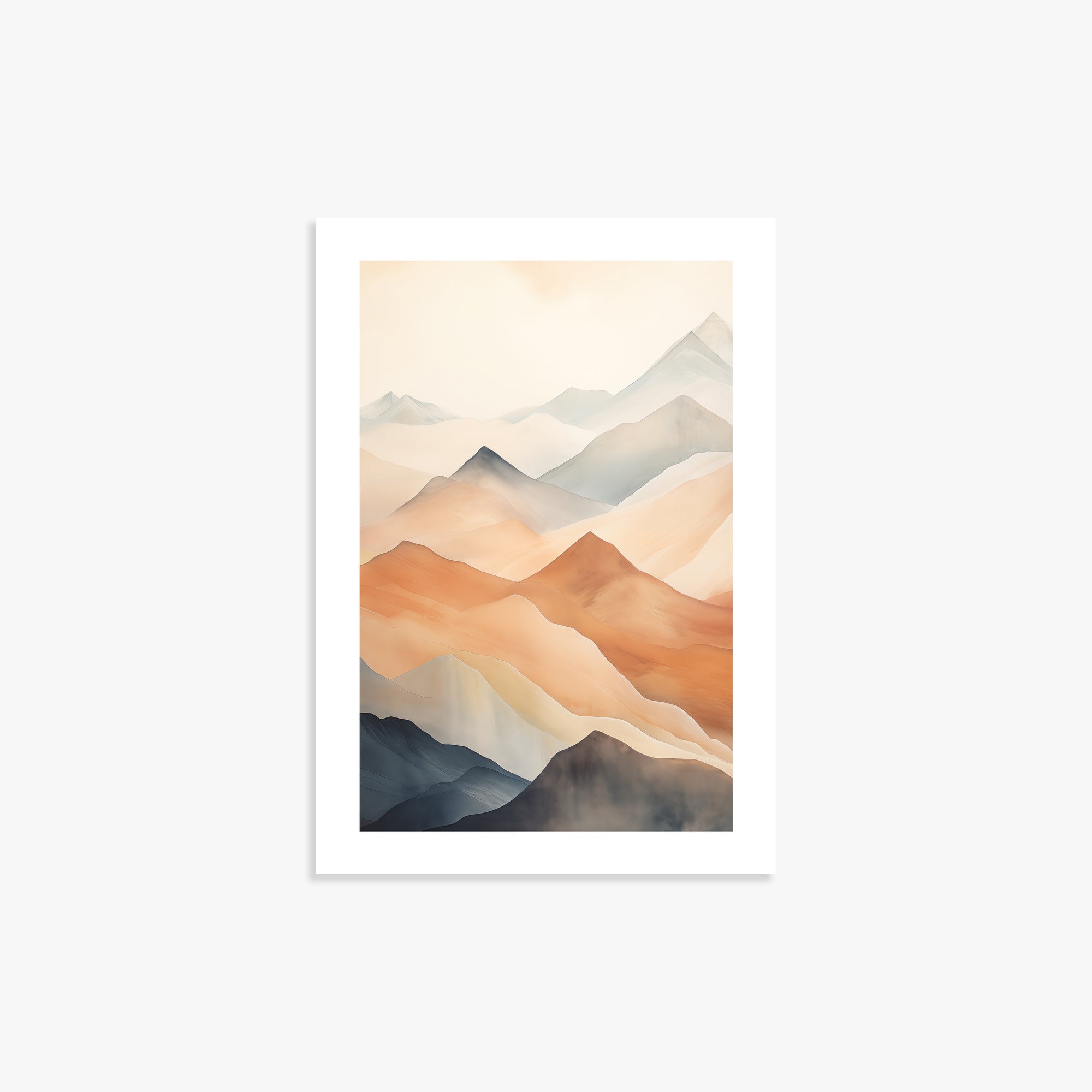 Misty Peaks, 21x30cm Printed Poster