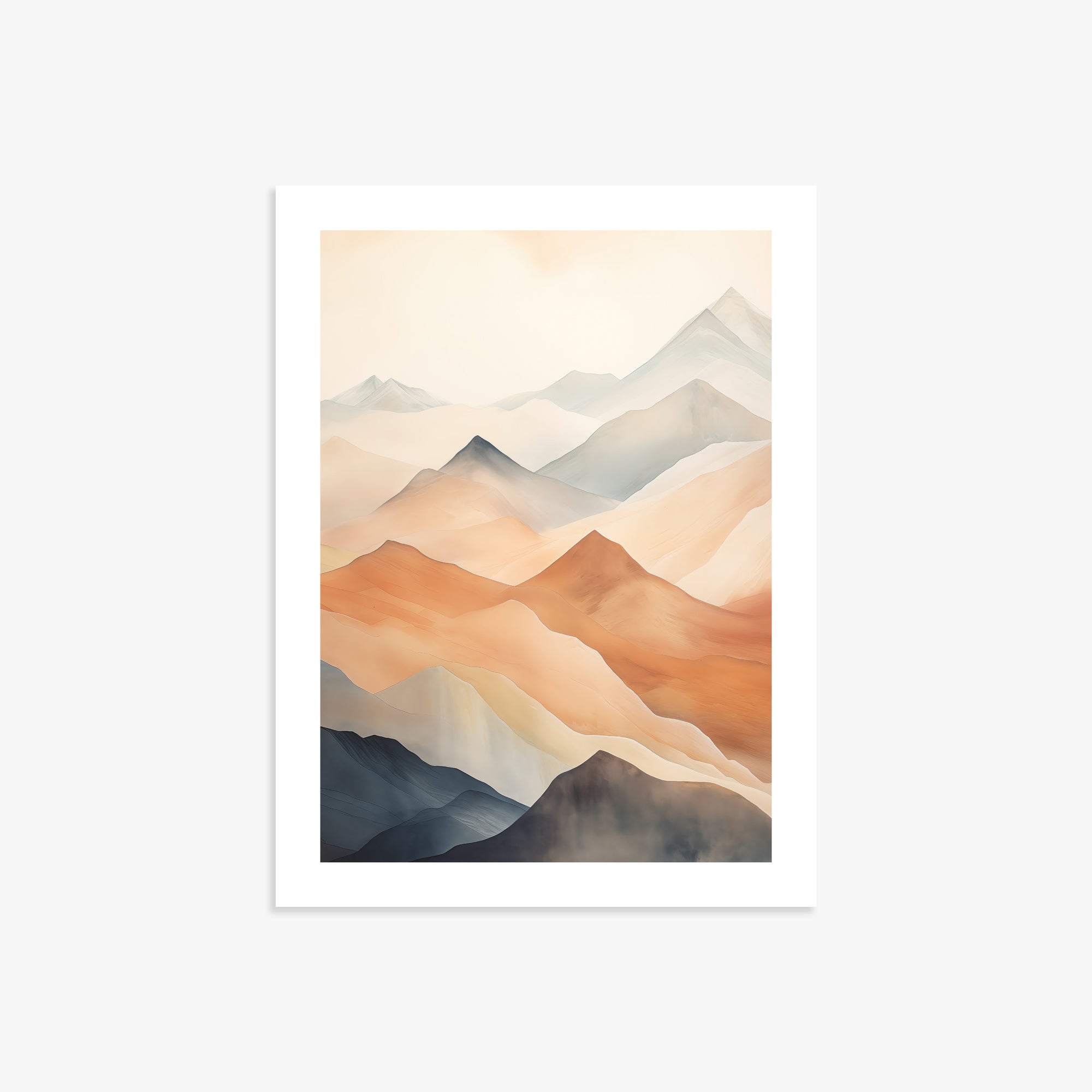 Misty Peaks, 30x40cm Printed Poster