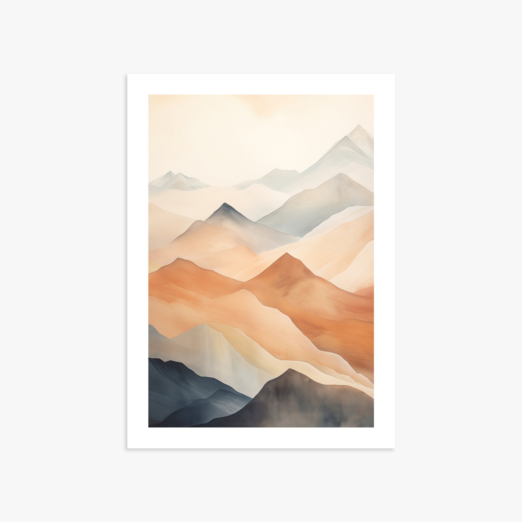 Misty Peaks, 50x70cm Printed Poster